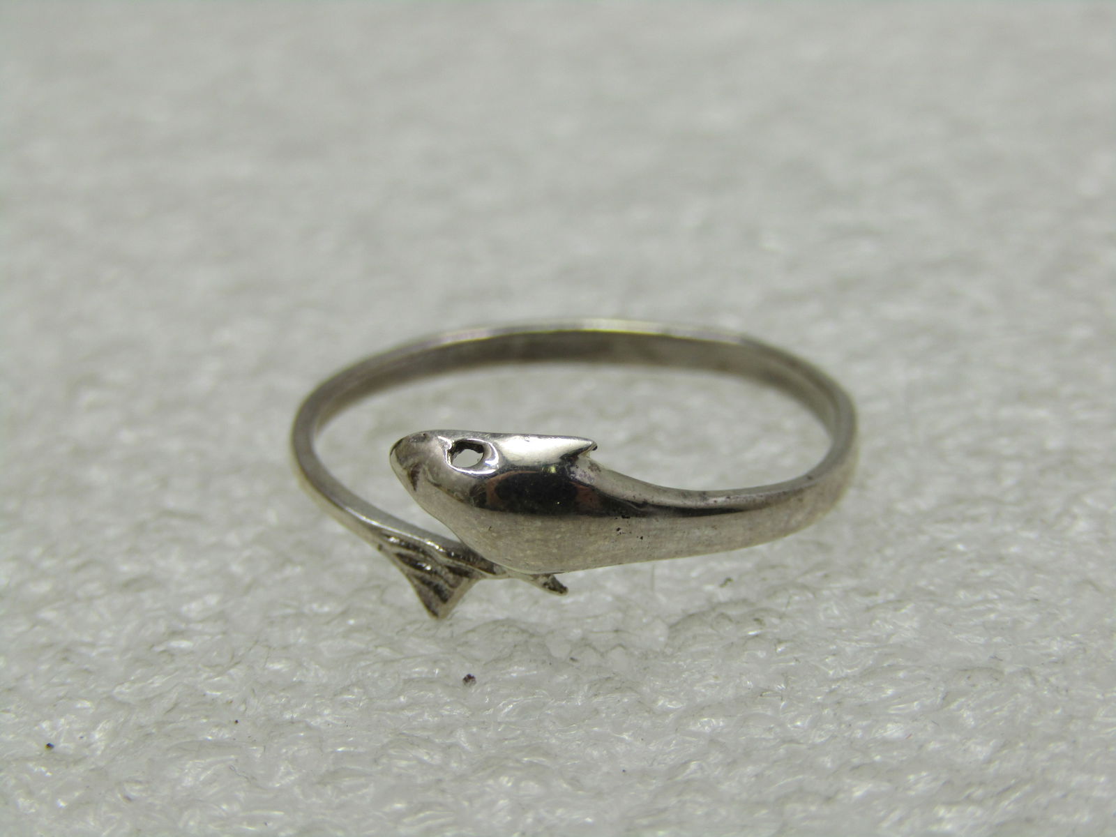 Vintage Sterling Dolphin Bypass Ring, Sz. 6 - 6