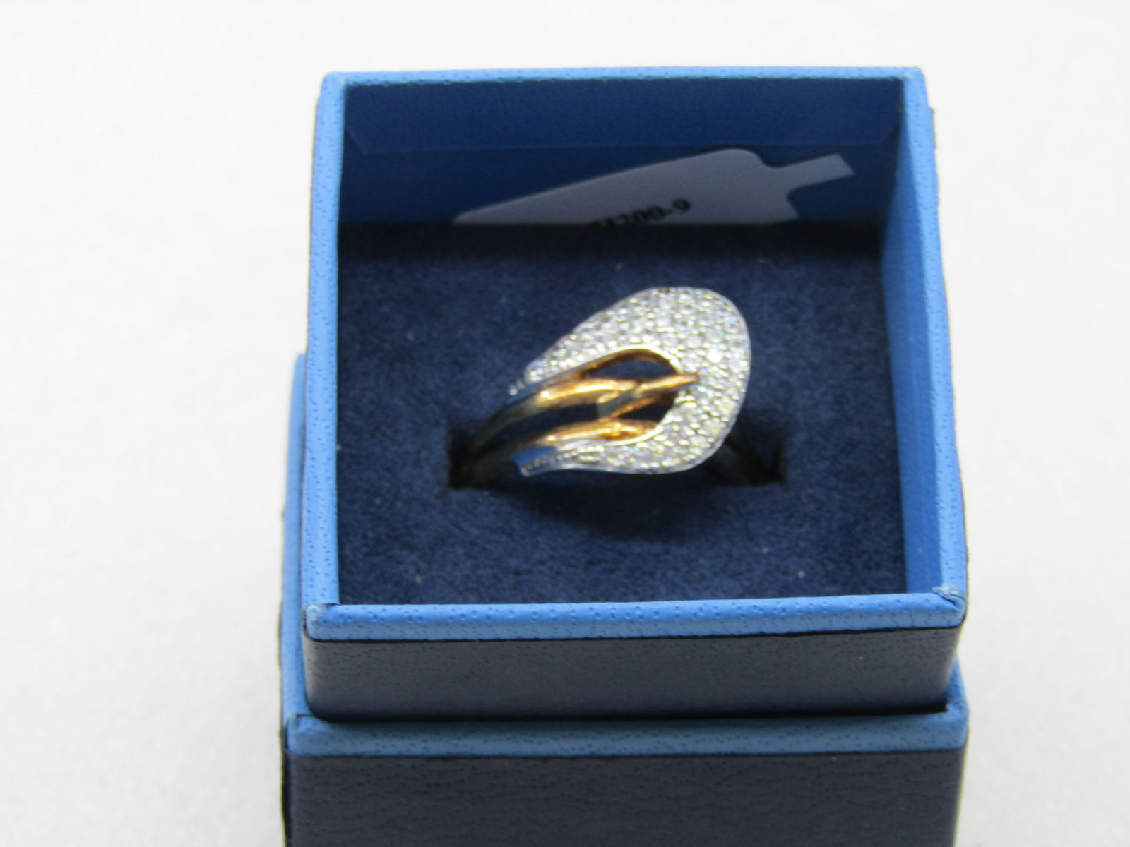 Sterling Silver Belt Ring, Gold Washed, Size, 10.5 (1 of 9)