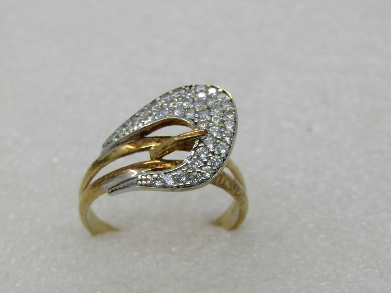 Sterling Silver Belt Ring, Gold Washed, Size, 10.5 - 2