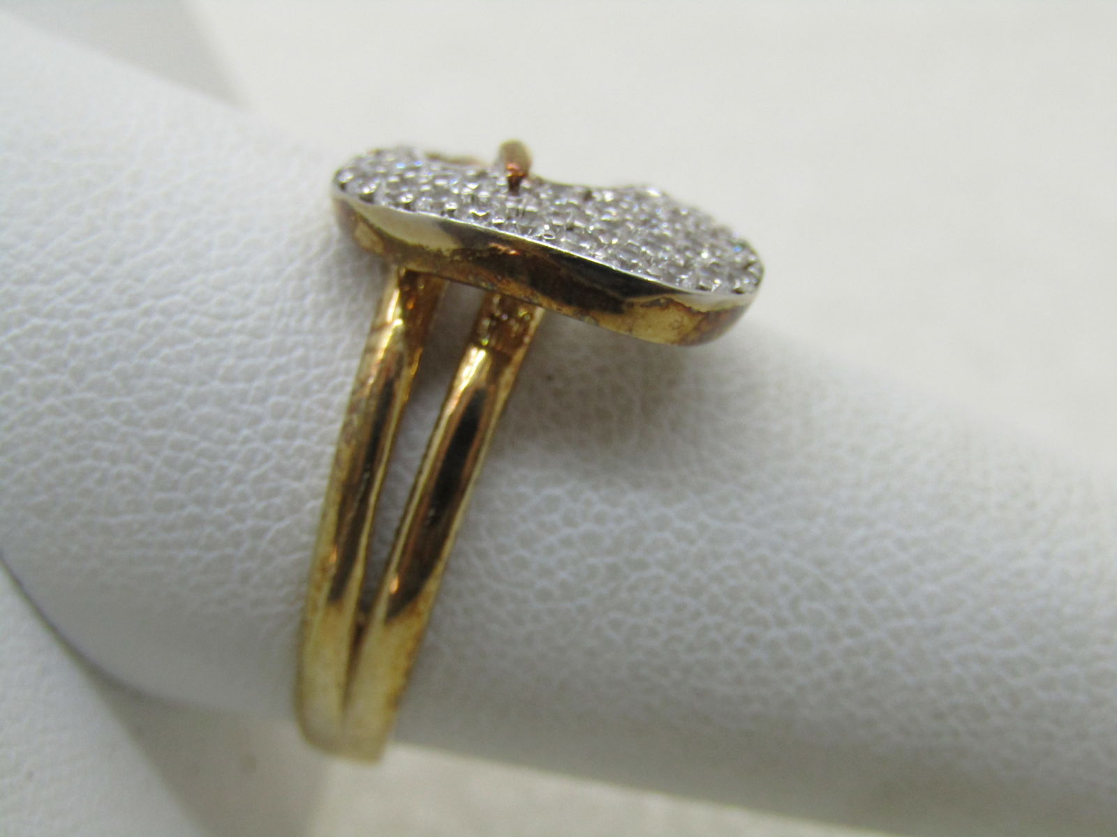 Sterling Silver Belt Ring, Gold Washed, Size, 10.5 - 7