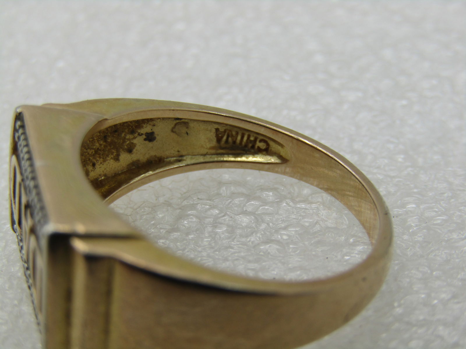 Vintage Sterling 10Kt. Plated DAD Ring, Size 10.5, 6.65 Gr., Signed DL - 5