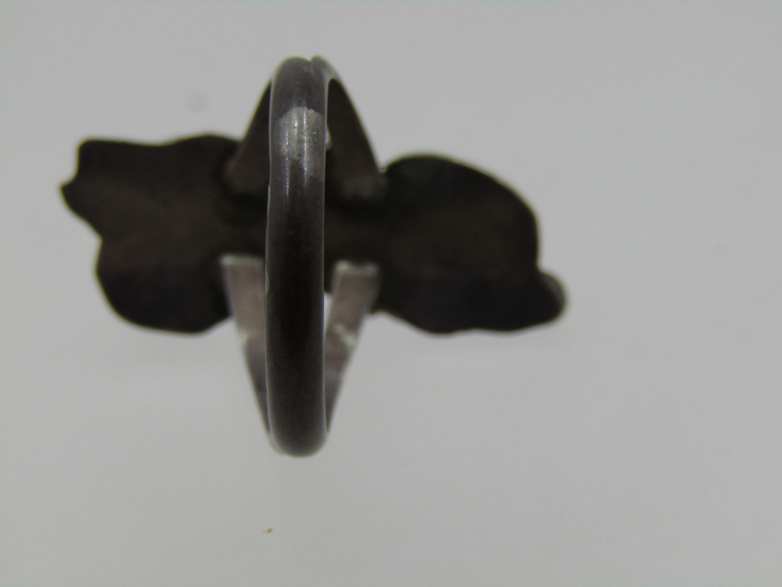 Vintage Sterling Southwestern Turquoise Coral Ring, Sz. 5, 1960's-1970's - 4