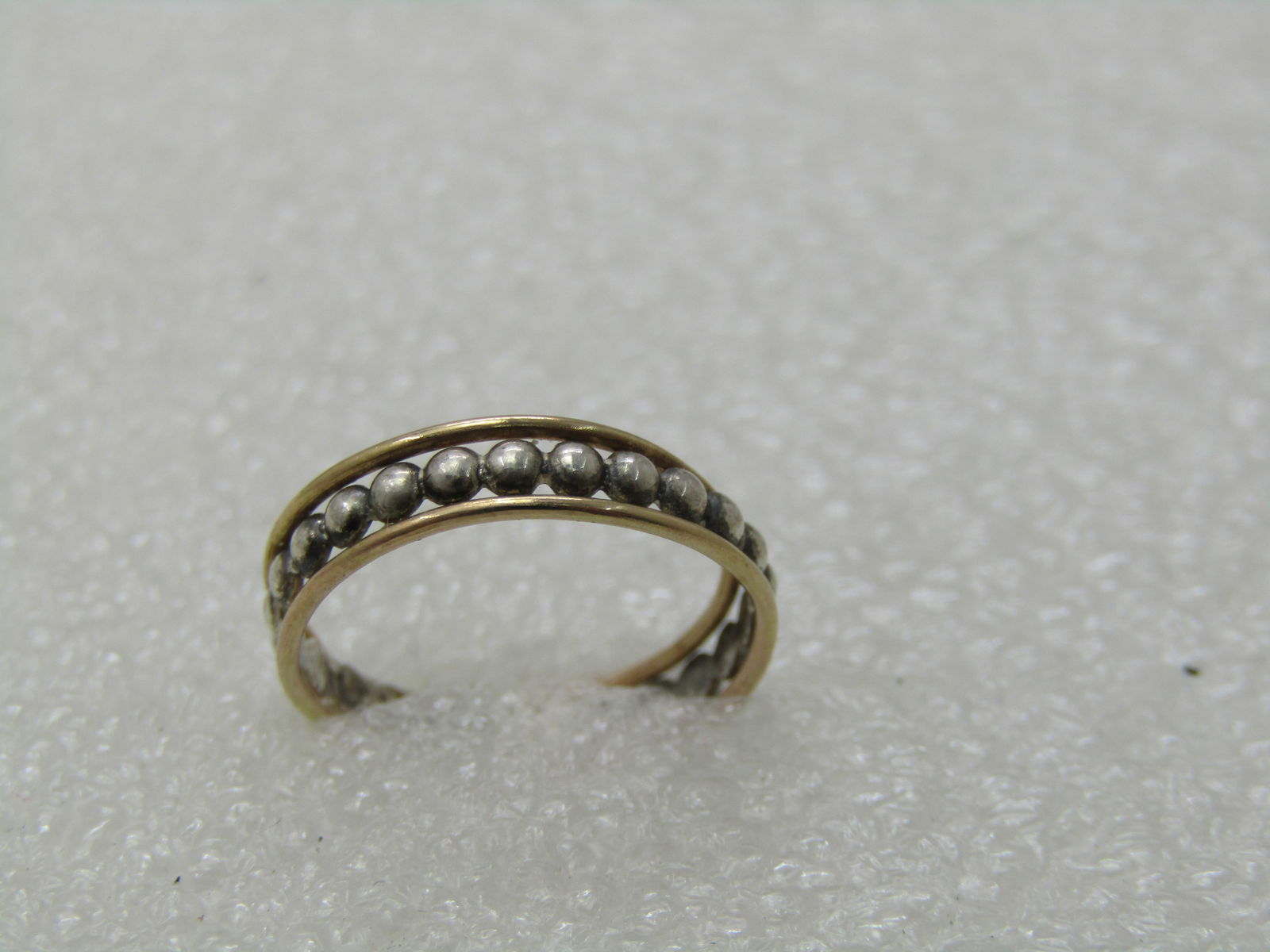 Vintage Two-Tone 10kt/14kt Gold Band Ring, Size 4 - 2