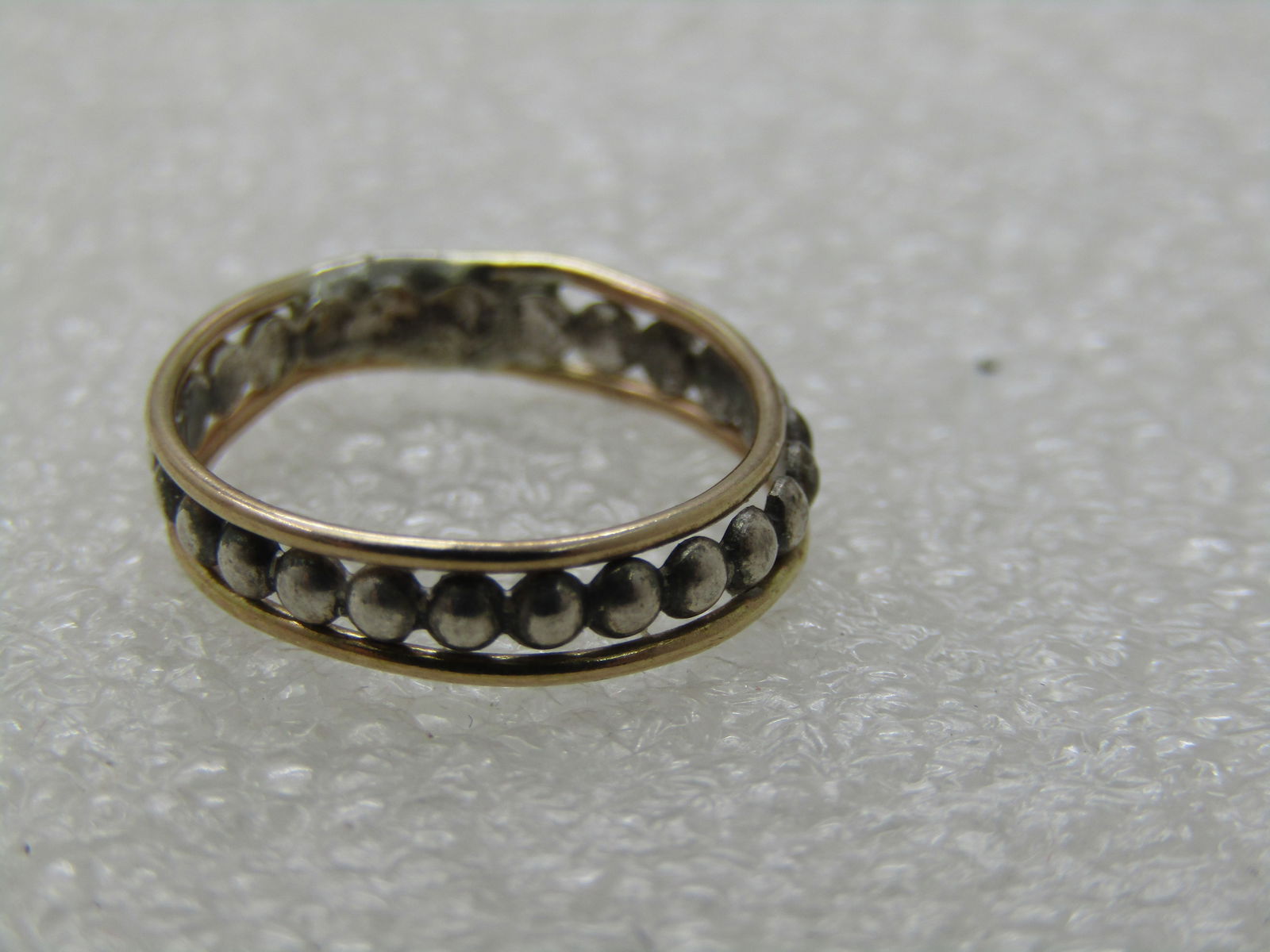 Vintage Two-Tone 10kt/14kt Gold Band Ring, Size 4 - 3