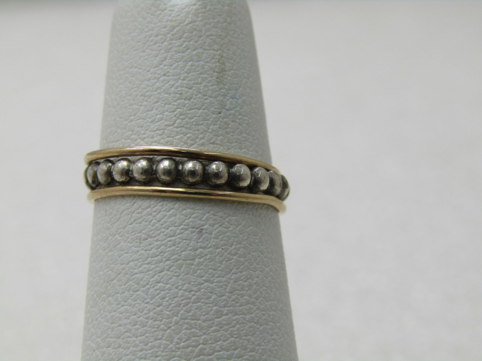 Vintage Two-Tone 10kt/14kt Gold Band Ring, Size 4 - 4
