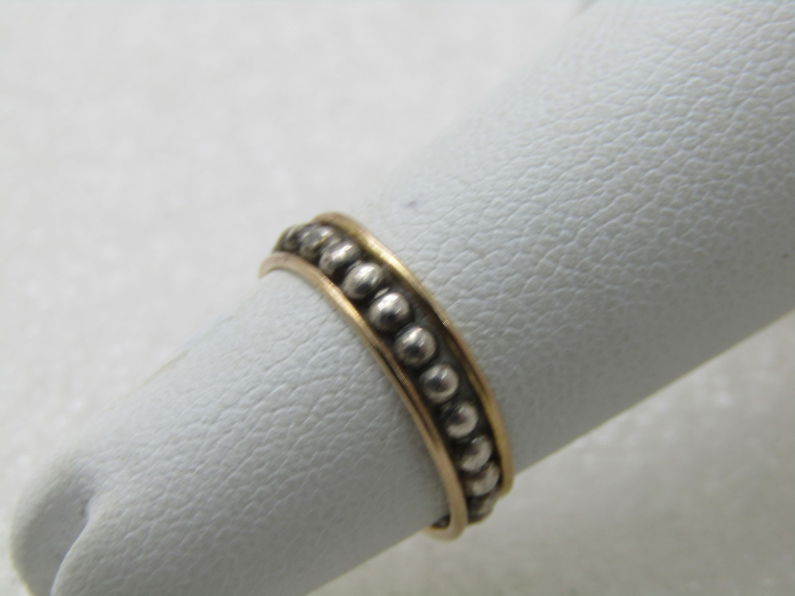Vintage Two-Tone 10kt/14kt Gold Band Ring, Size 4 - 7