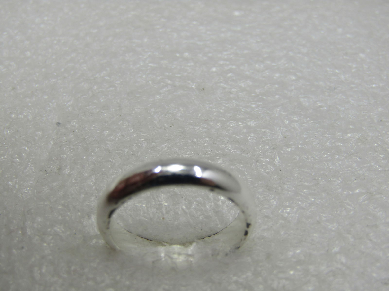 Sterling Silver 4mm Wedding Band, Sz. 5, Signed - 6