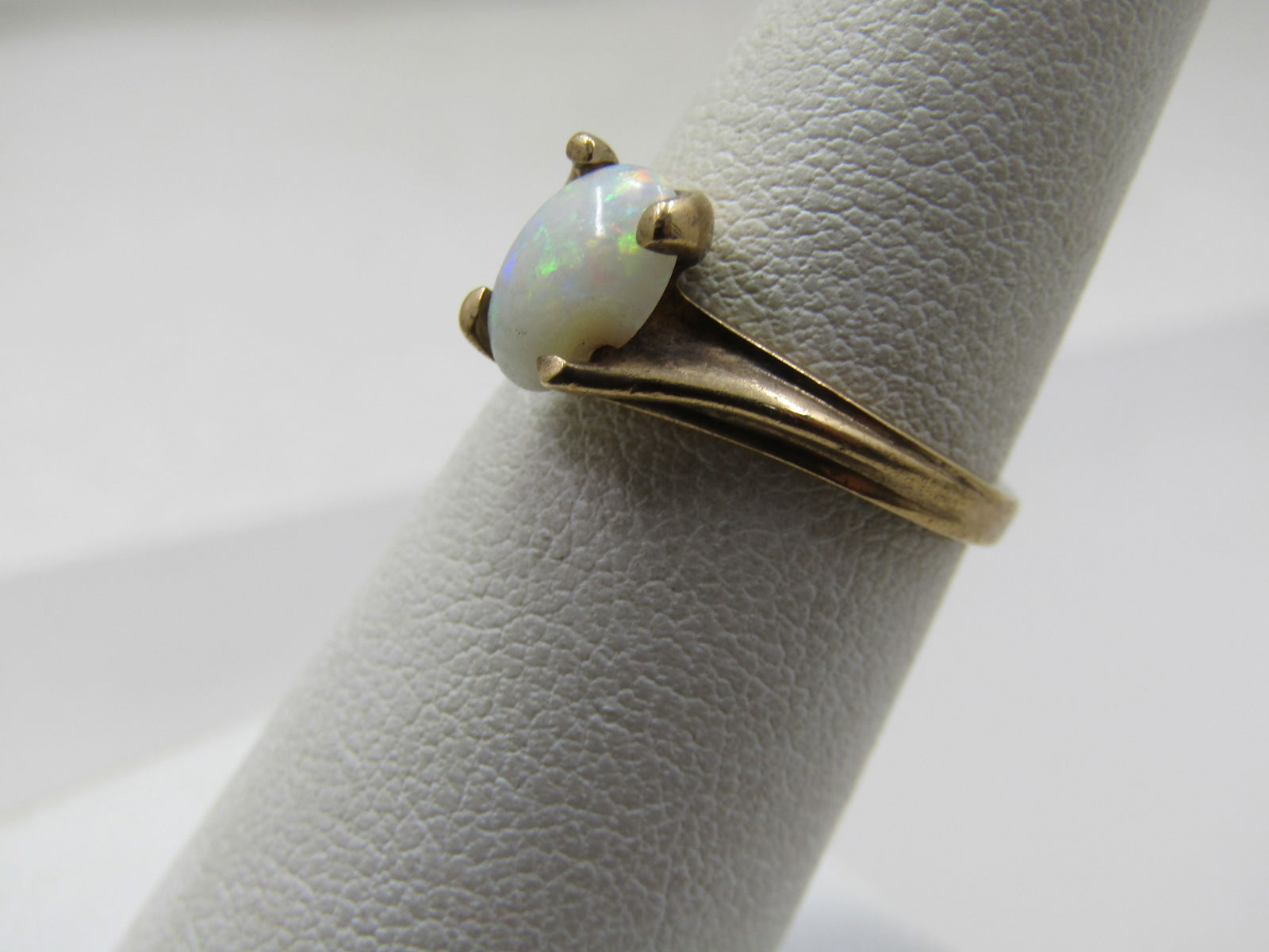 Vintage 10kt Opal Ring, Signed Kimberly, Sz. 6, Bypass, 1980's - 3