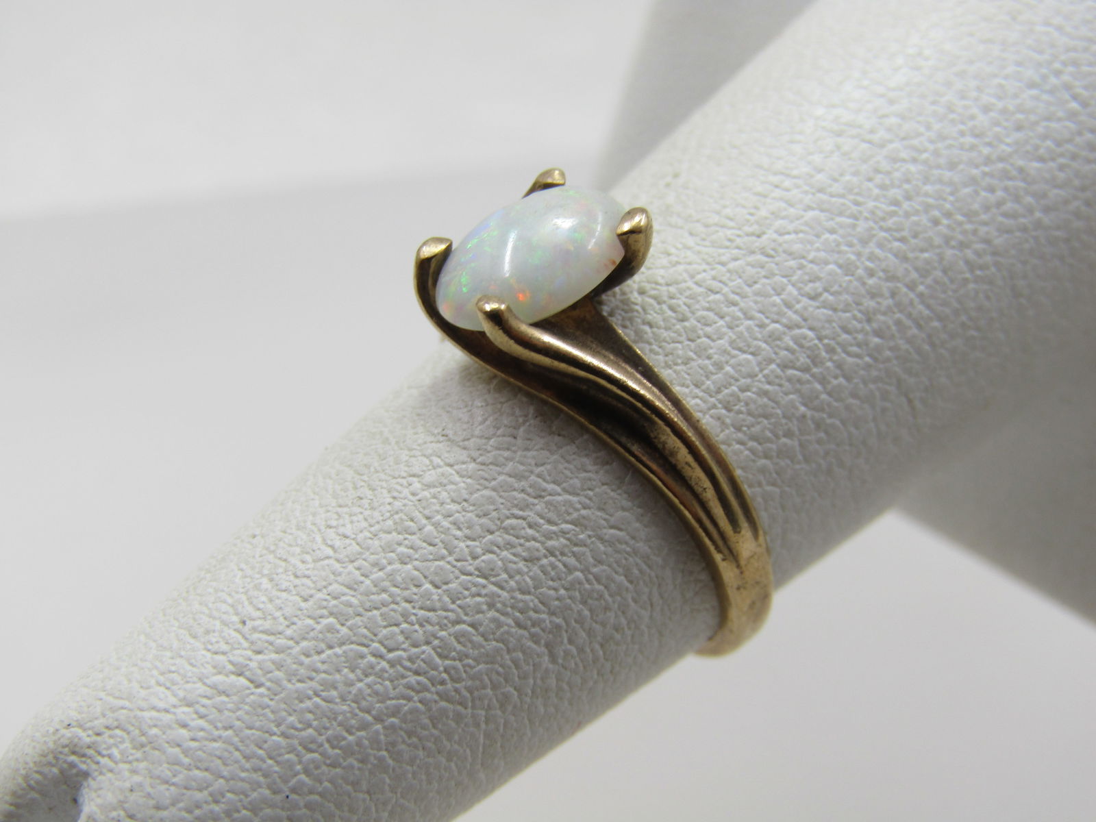 Vintage 10kt Opal Ring, Signed Kimberly, Sz. 6, Bypass, 1980's - 6