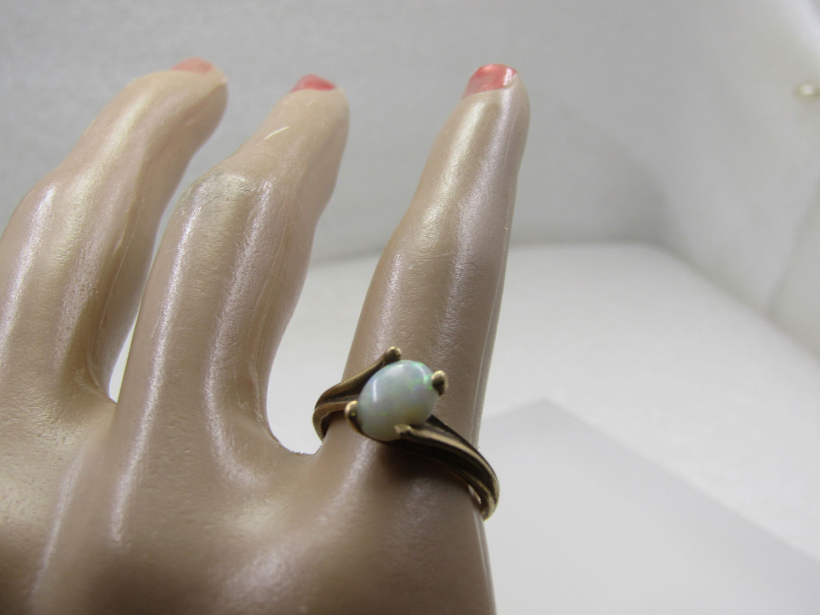 Vintage 10kt Opal Ring, Signed Kimberly, Sz. 6, Bypass, 1980's - 8
