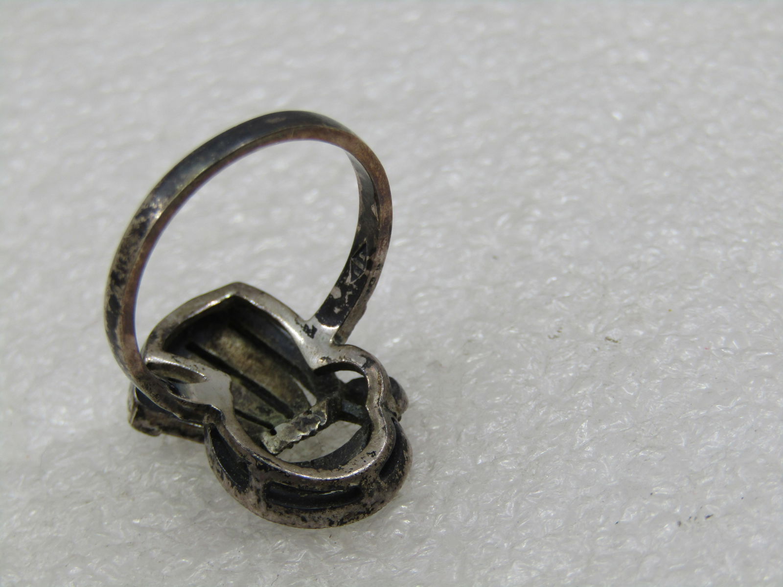 Vintage Sterling Marcasite Comet Ring, Sz. 8, Signed J J, Judith Jack, 1960's - 5