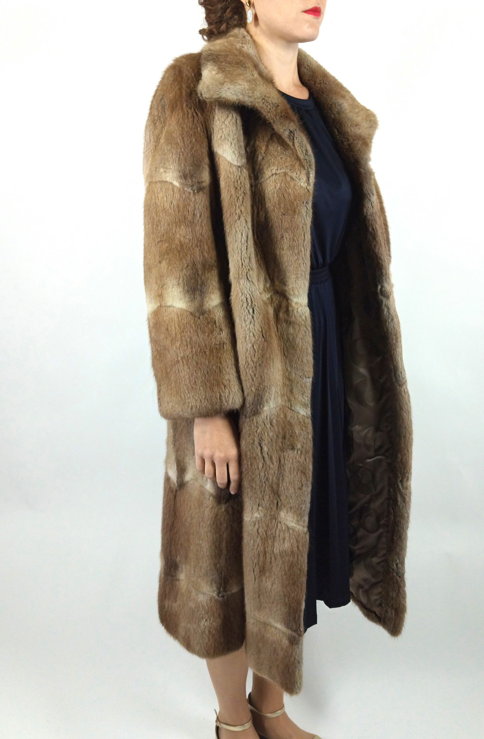 PLANTINUM MINK & BLACK KARABUL FUR JACKET EU: XL; US: 20 - 13