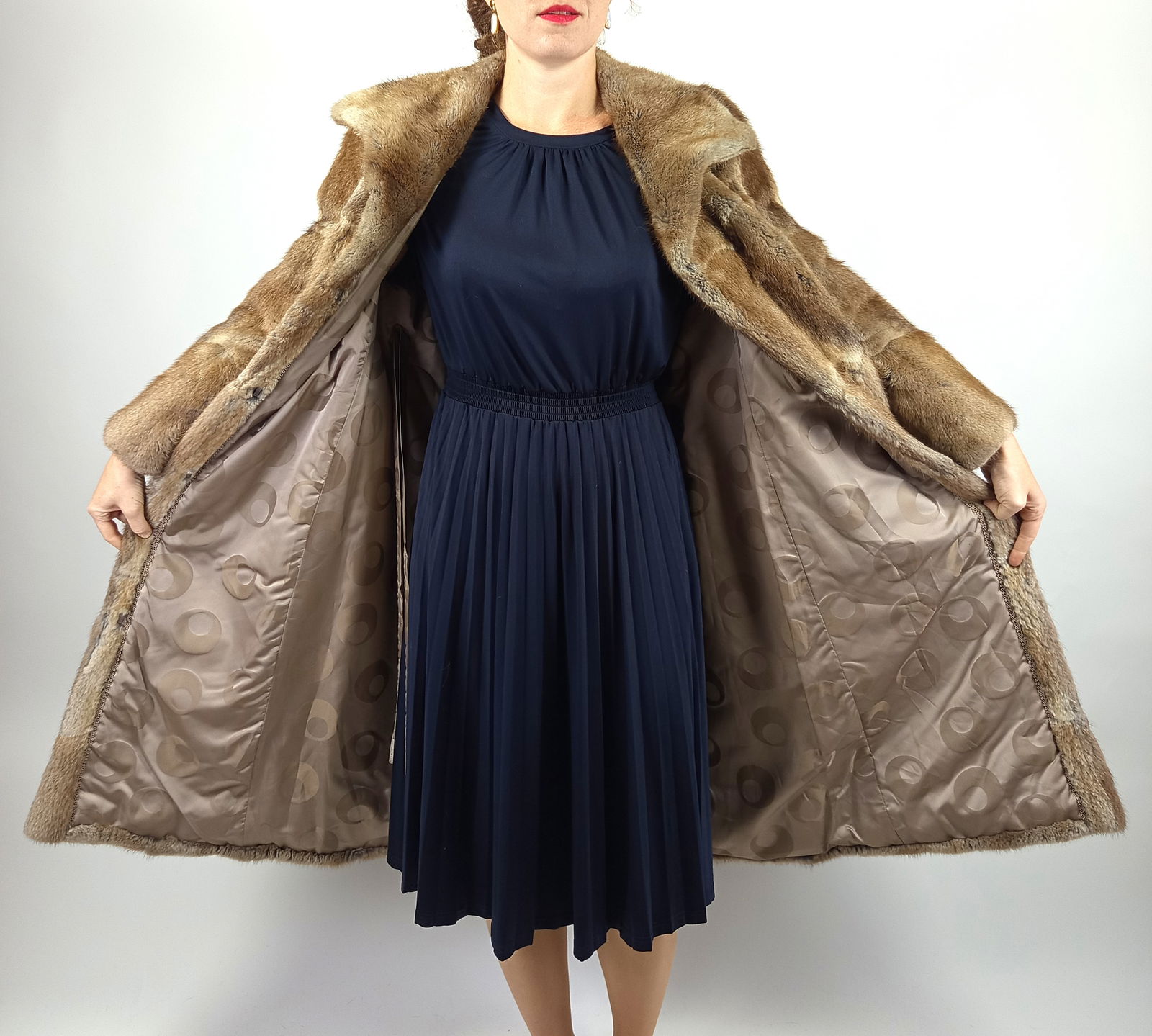 PLANTINUM MINK & BLACK KARABUL FUR JACKET EU: XL; US: 20 - 14