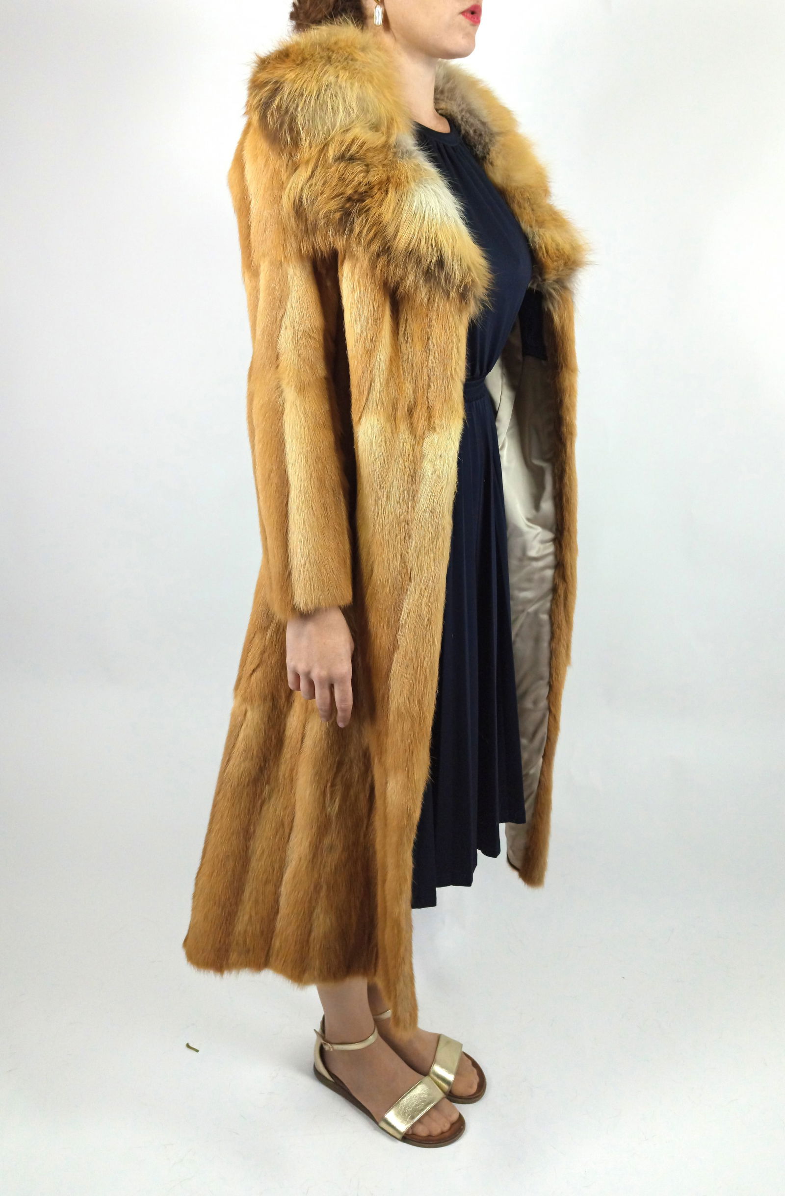 MAHOGANY MINK FUR COAT EU: XXL ; US: 24 - 8