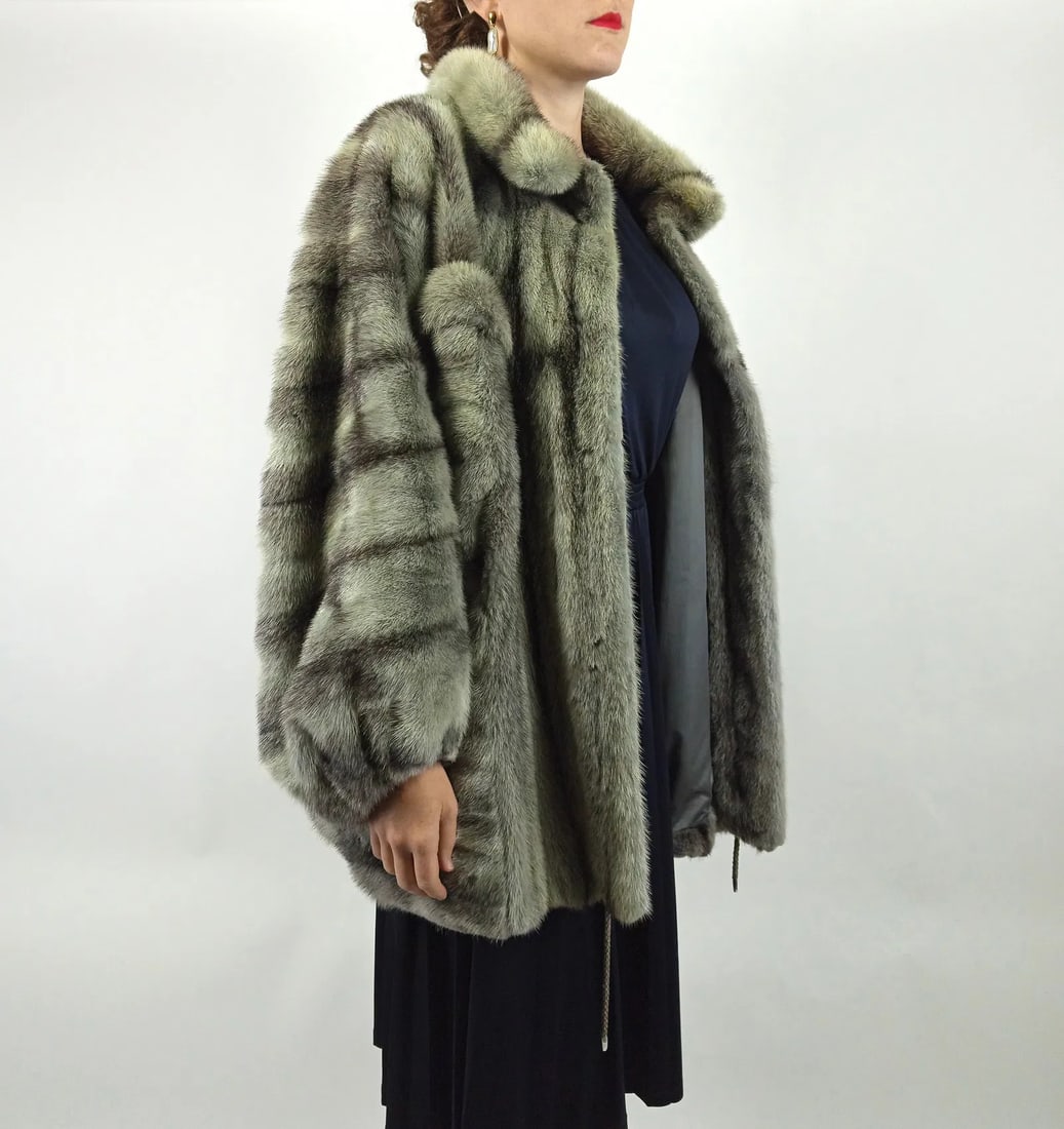 BROWN MINK FUR COAT EU: XXL ; US: 24 - 2
