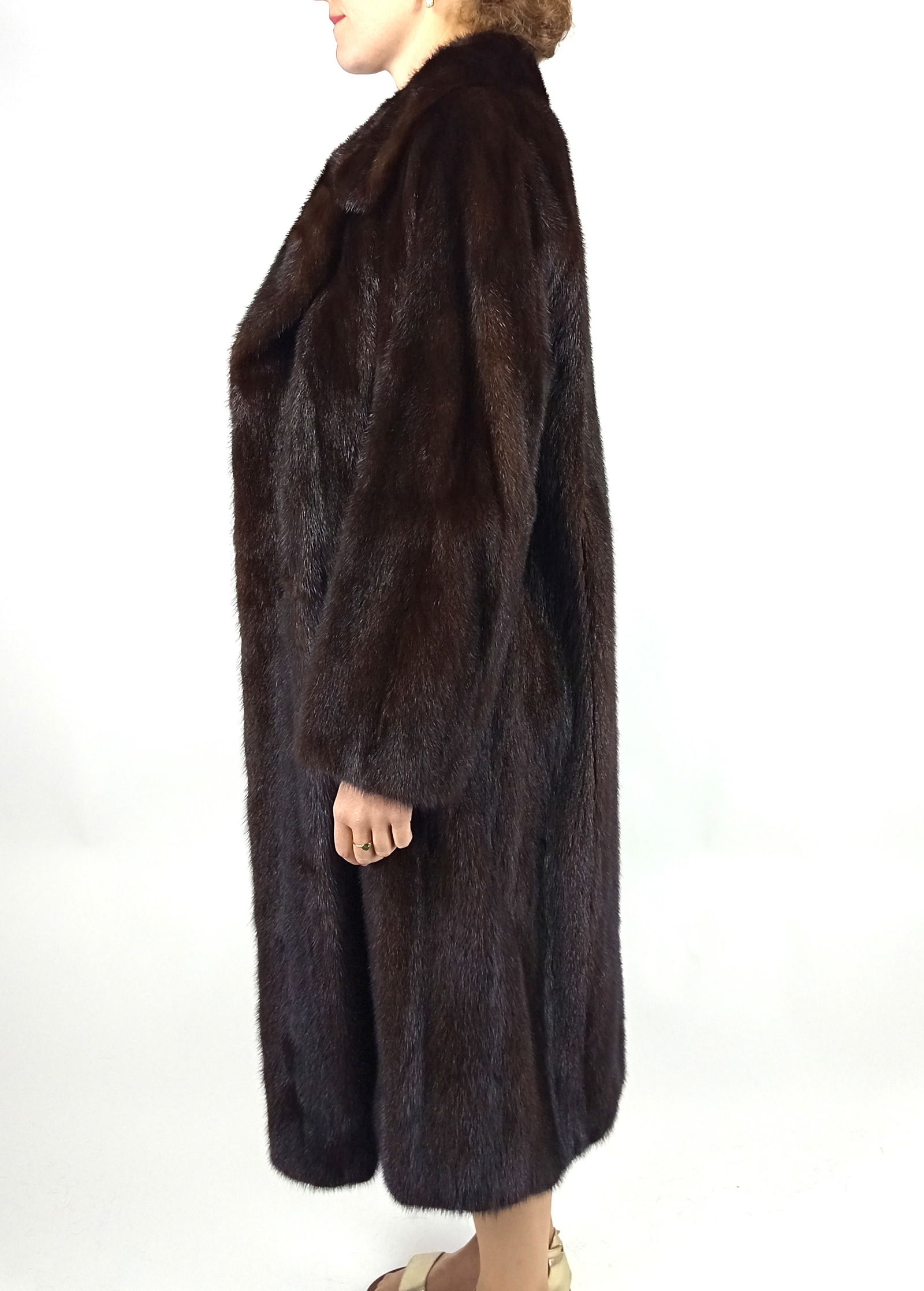 BROWN MINK JACKET EU: XL - US:20 - 4