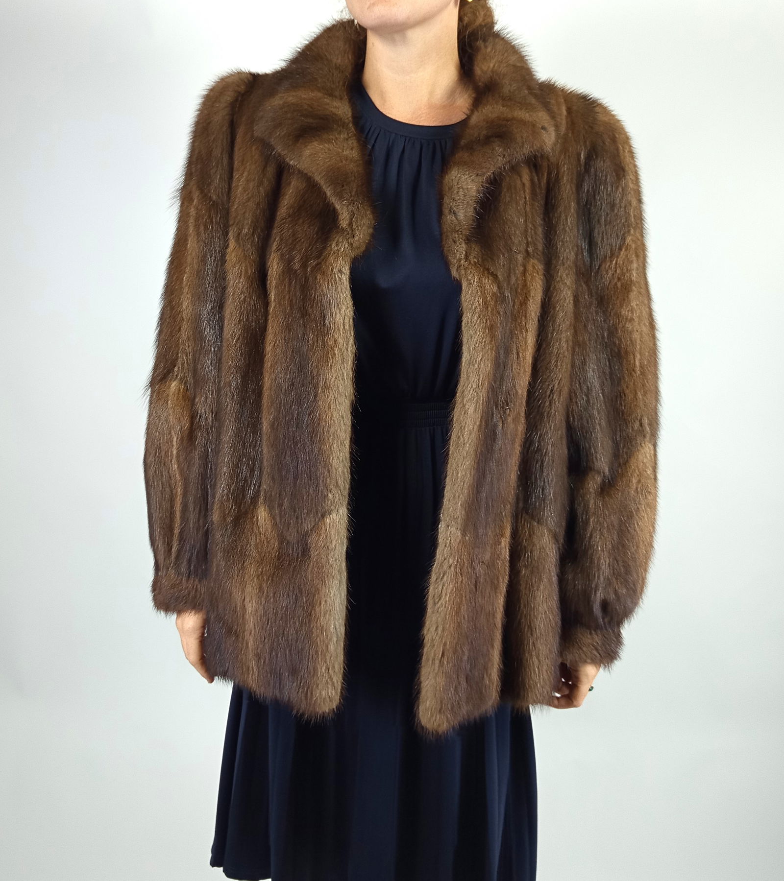 REVERSIBLE CREAM MINK FUR JACKET EU: L - US:18 - 5