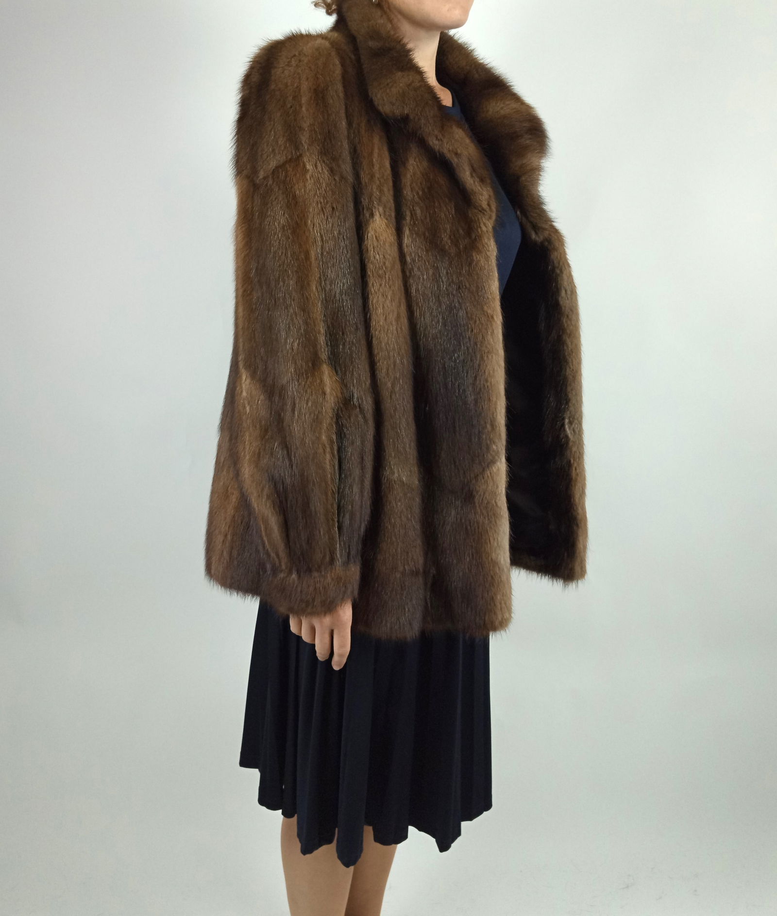 REVERSIBLE CREAM MINK FUR JACKET EU: L - US:18 - 8