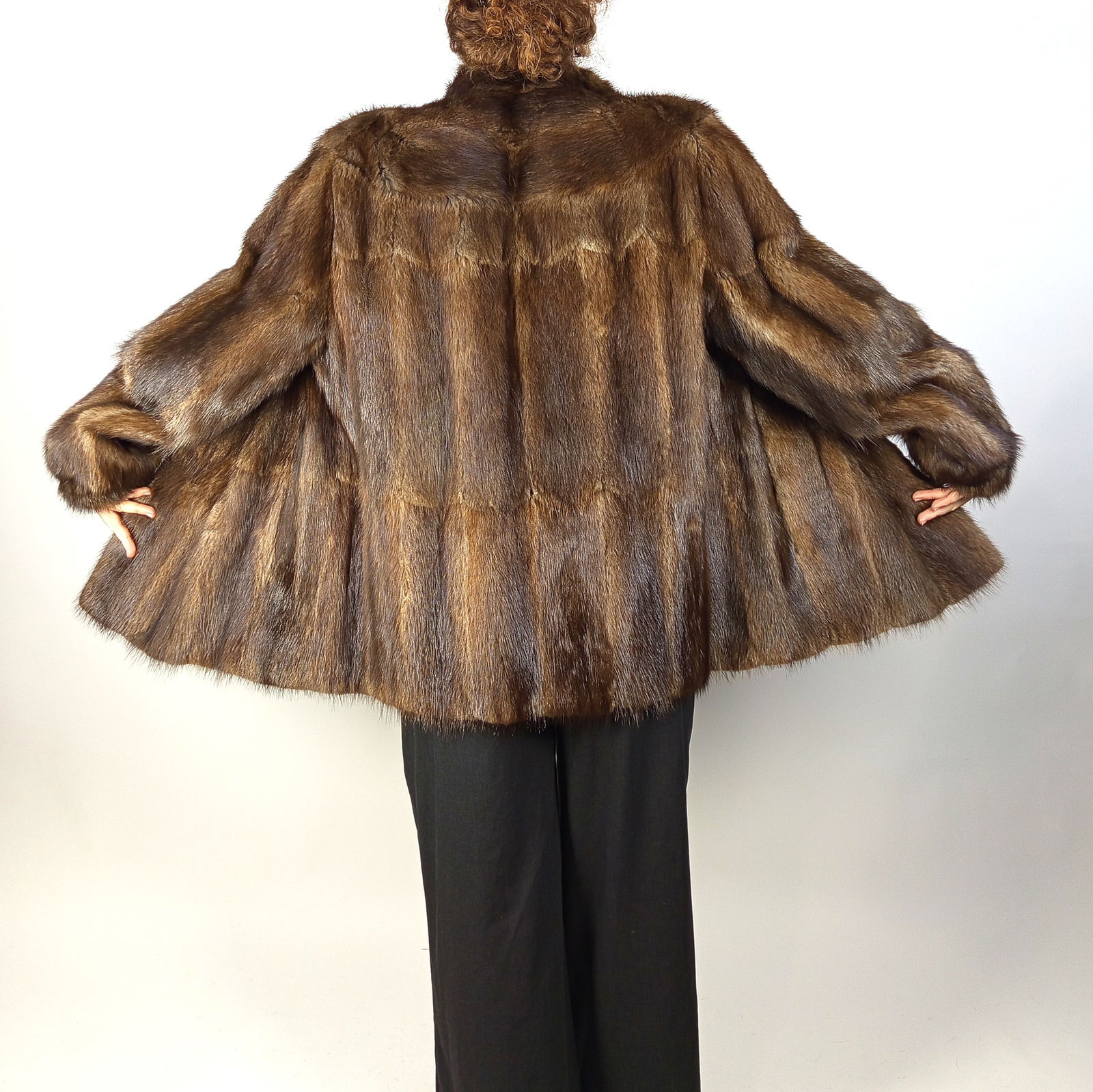 GOLDEN MINK RED FOX FUR JACKET EU: L ; US: 16 (1 of 10)