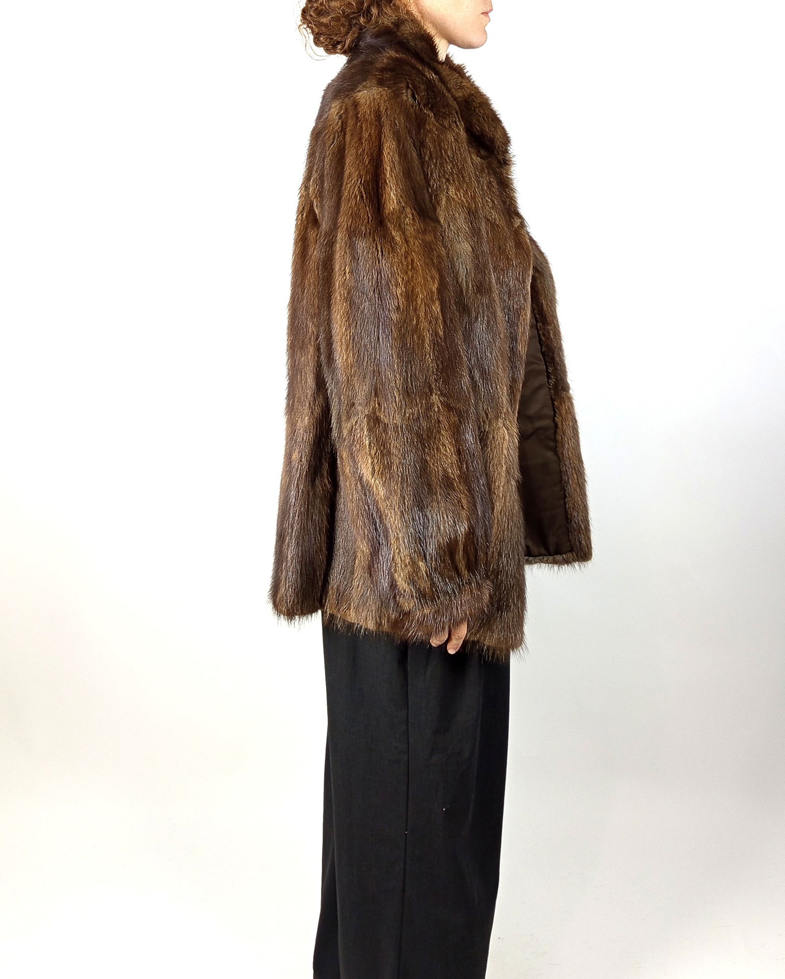 GOLDEN MINK RED FOX FUR JACKET EU: L ; US: 16 - 8
