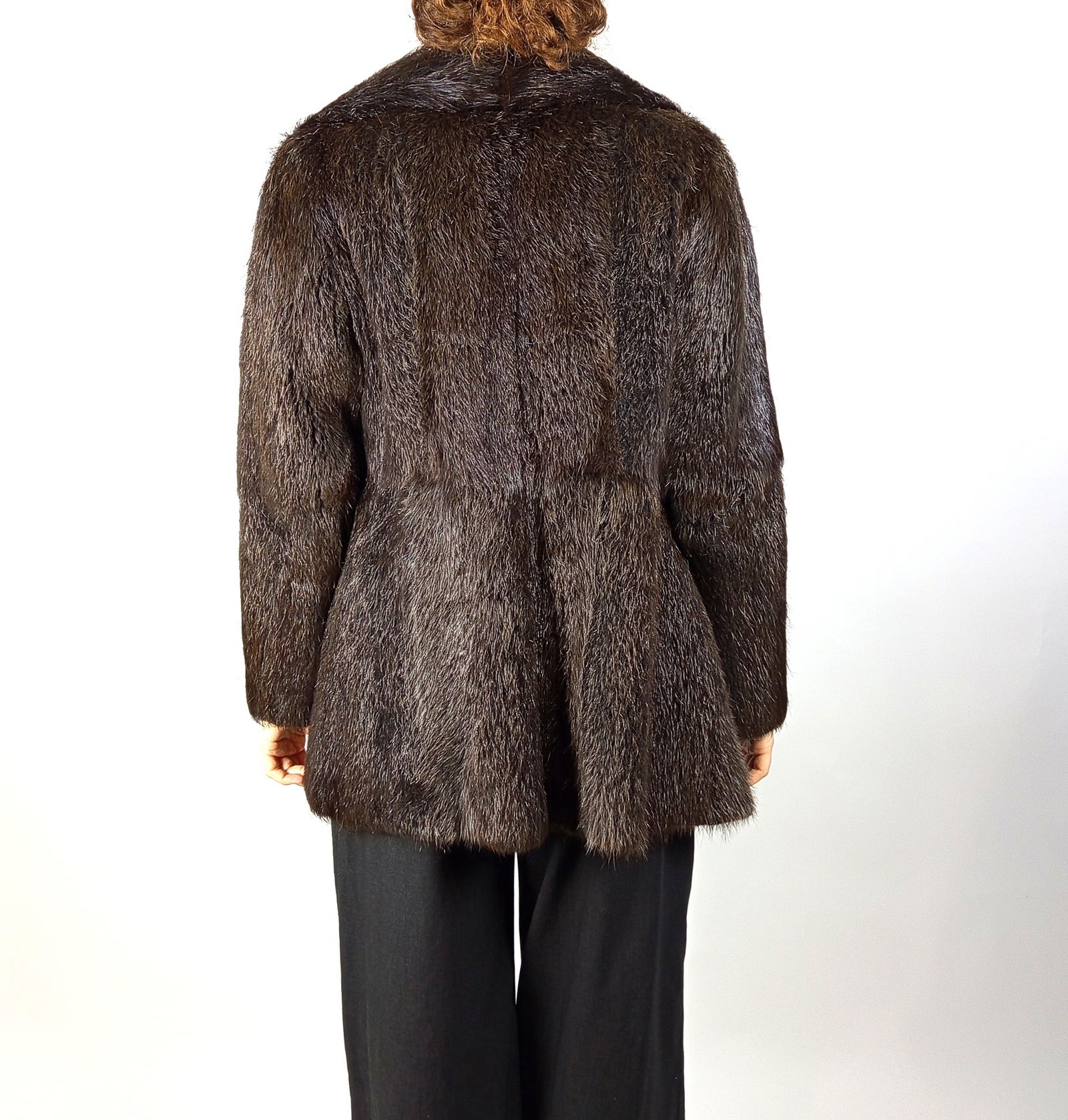 RED SILVER FOX FUR COAT EU: XL ; US: 18 - 5