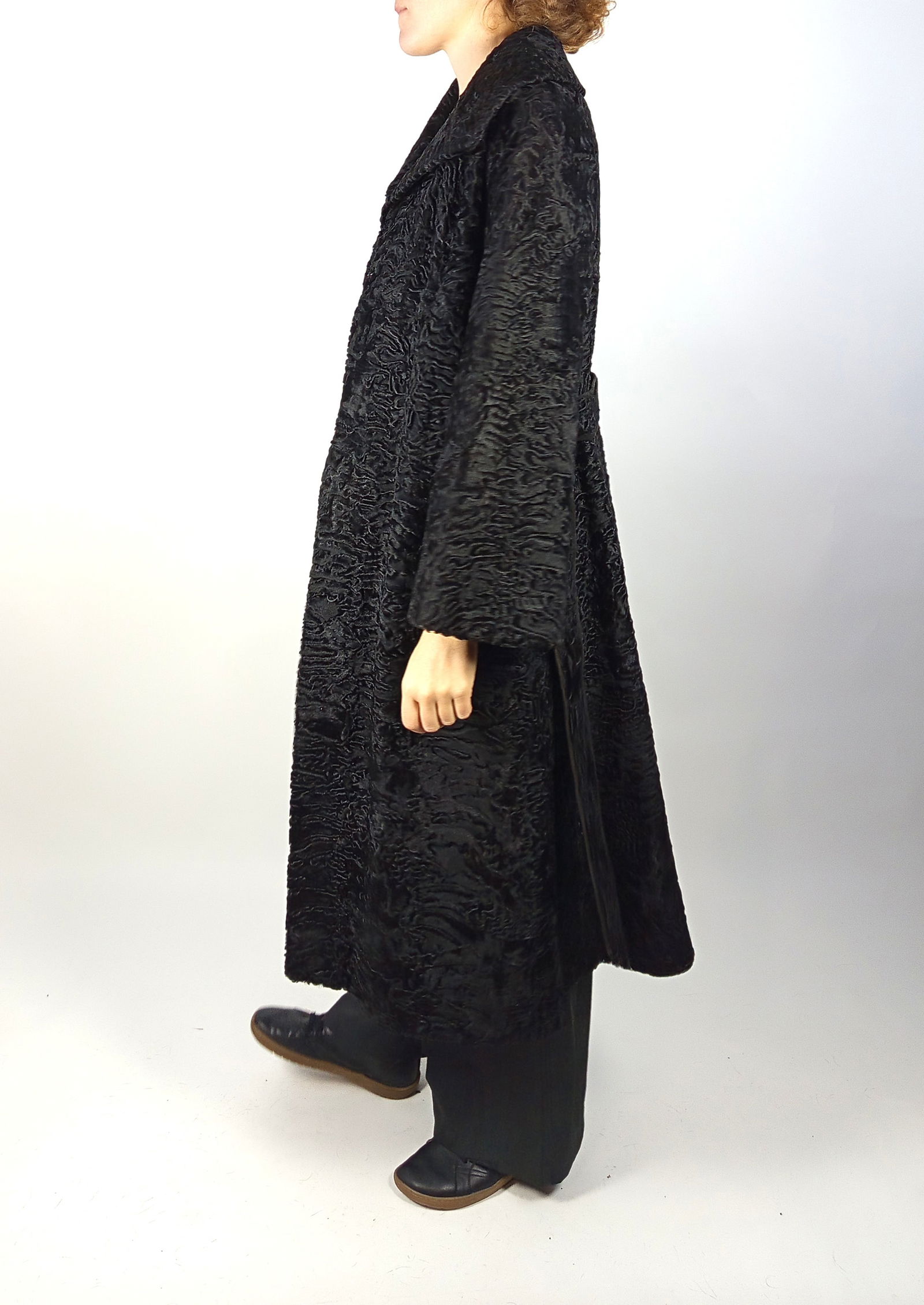 SILVER PERSIAN LAMB FUR JACKET EU: L ; US: 16 - 6