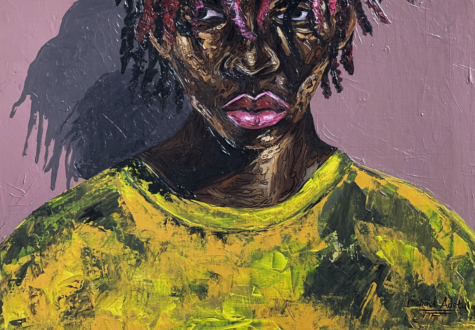 Michael Adetula, Cast Aside 1 -21st Century Contemporary, Figurative Portrait Africa Modern Woman, - 4