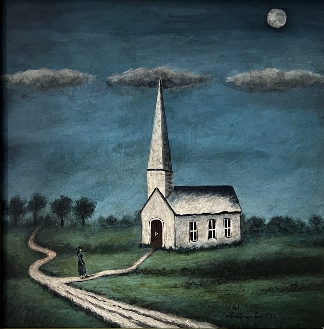 IN THE MANNER OF GERTRUDE ABERCROMBIE PAINTING OIL ON MASONITE "52 - 4