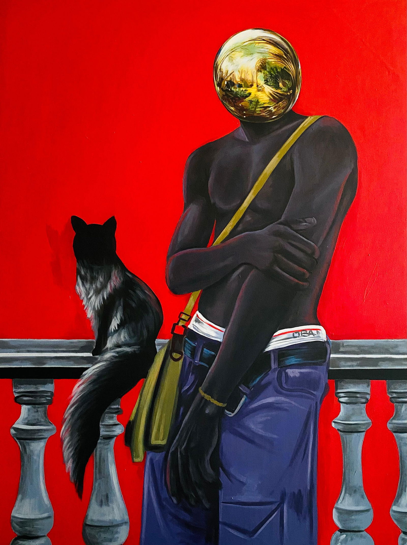 Aladejare Ayodeji, My Secret is Safe With You -21st Century, Surrealism, Figurative, Men and Animal, - 9
