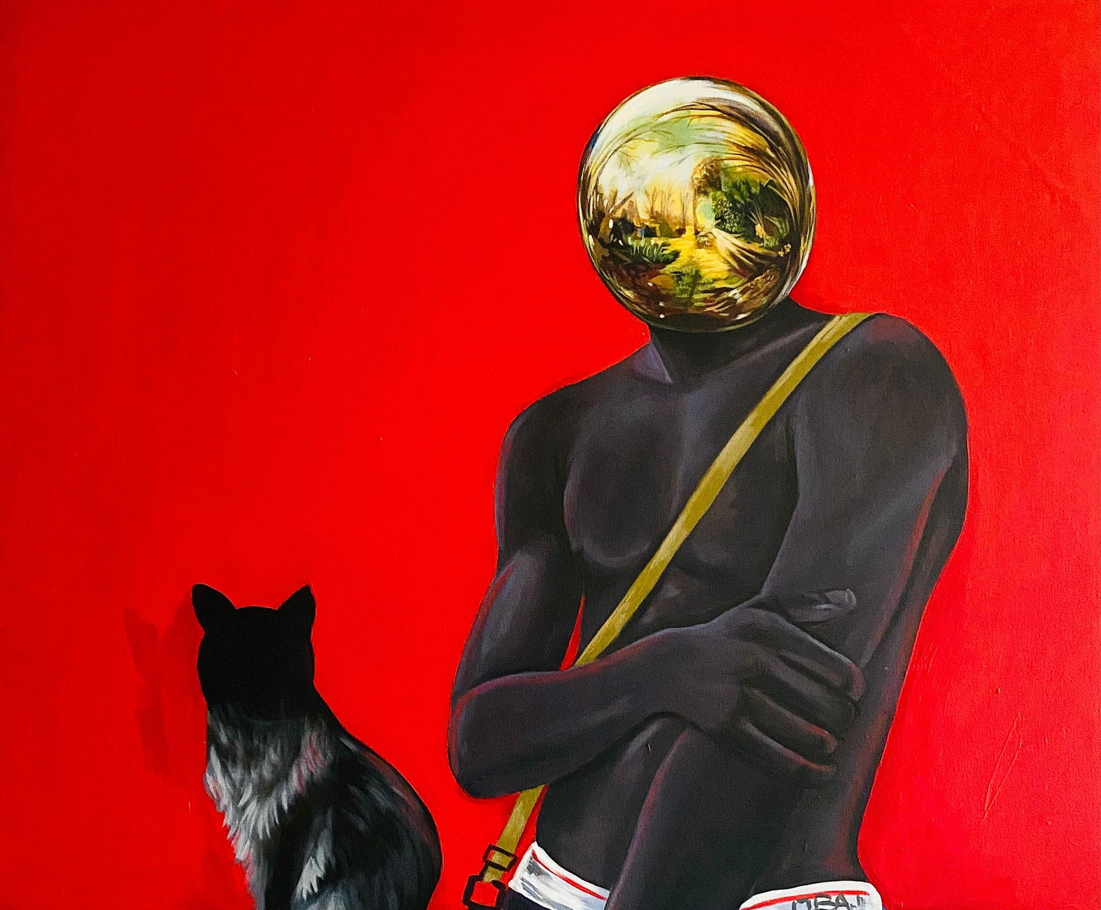 Aladejare Ayodeji, My Secret is Safe With You -21st Century, Surrealism, Figurative, Men and Animal, - 10