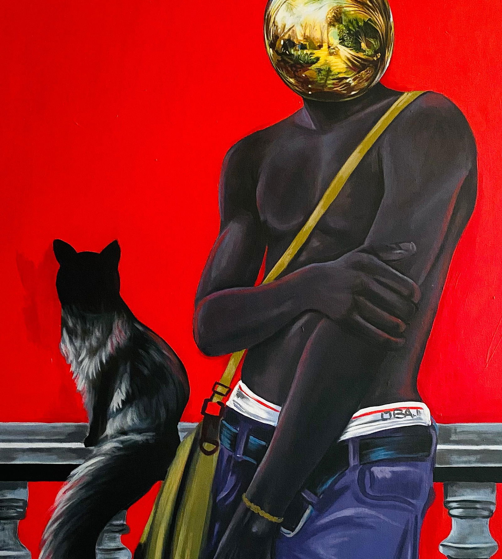 Aladejare Ayodeji, My Secret is Safe With You -21st Century, Surrealism, Figurative, Men and Animal, - 4