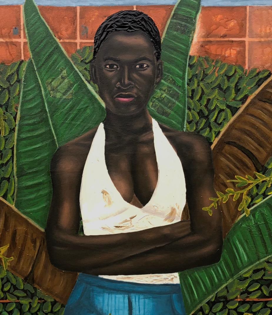 Samson Olatubosun, Till It All Withers 1 -21st Century, Contemporary, Figurative, Mixed Media Women, - 11