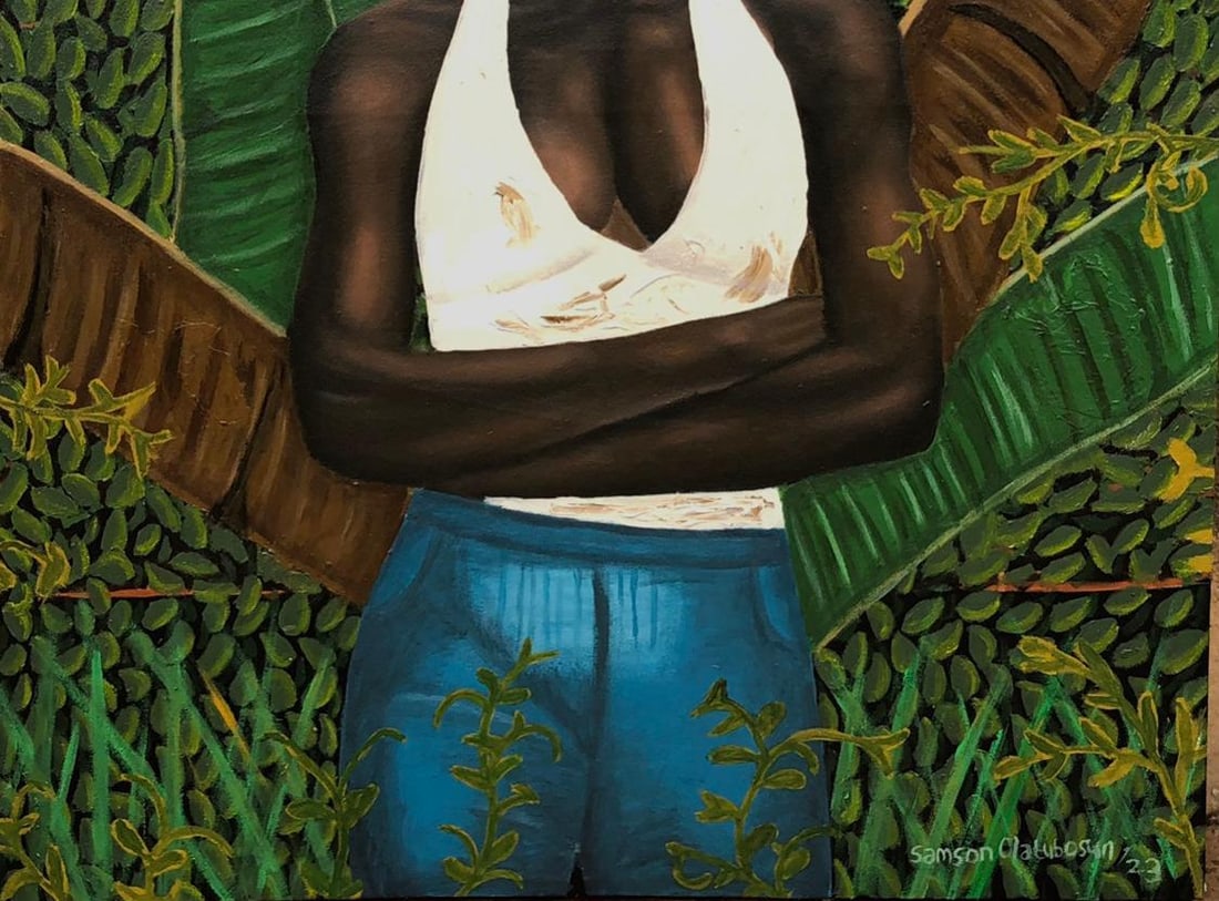 Samson Olatubosun, Till It All Withers 1 -21st Century, Contemporary, Figurative, Mixed Media Women, - 6