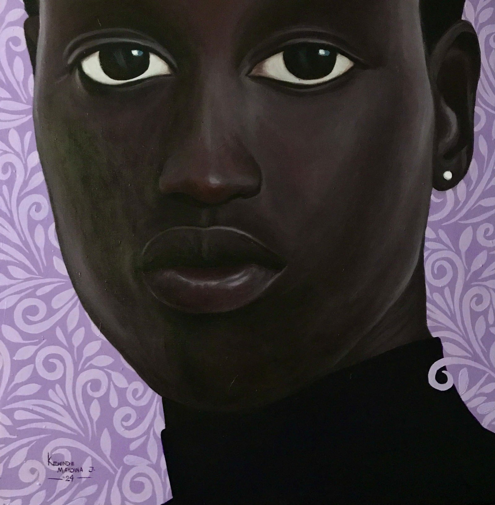 Kehinde Mayowa, Focus (Bold Face) - 21st Century Contemporary, Figurative Portrait, Woman, 2024 - 4