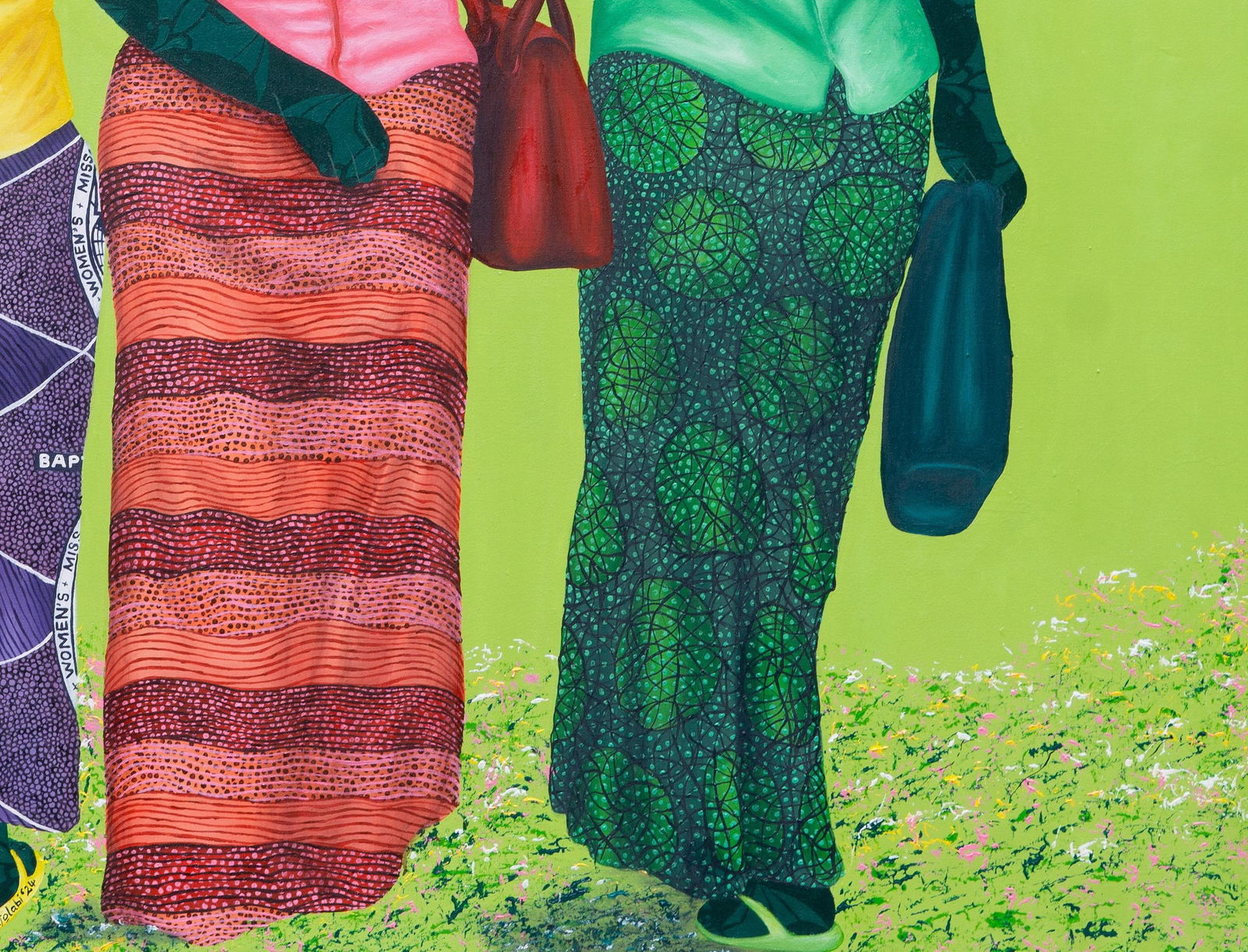 Oluwafemi Afolabi, Good Woman - 21st Century, Contemporary, Figurative, Women on African Fabric, - 3