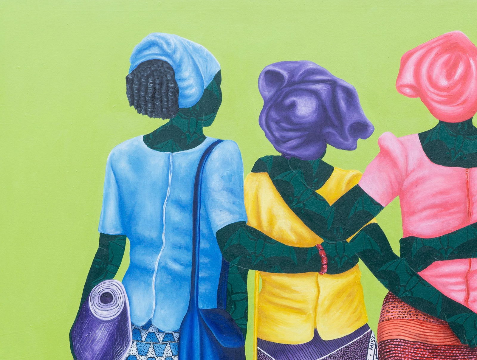 Oluwafemi Afolabi, Good Woman - 21st Century, Contemporary, Figurative, Women on African Fabric, - 6