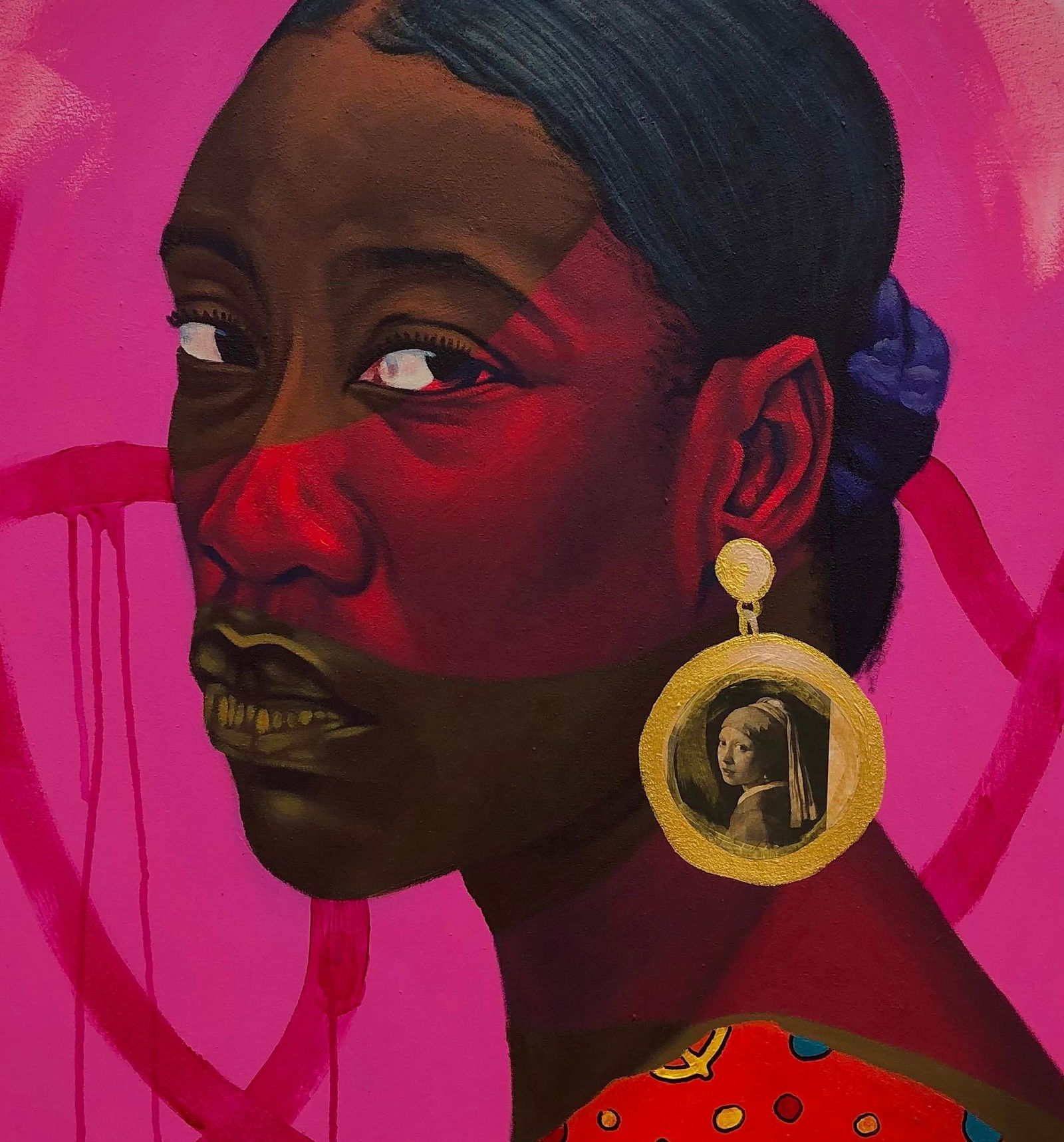 Jayeola Joshua, Lady in Pearl -21st Century, Contemporary, Figurative Portrait, Women, Beautiful, - 3