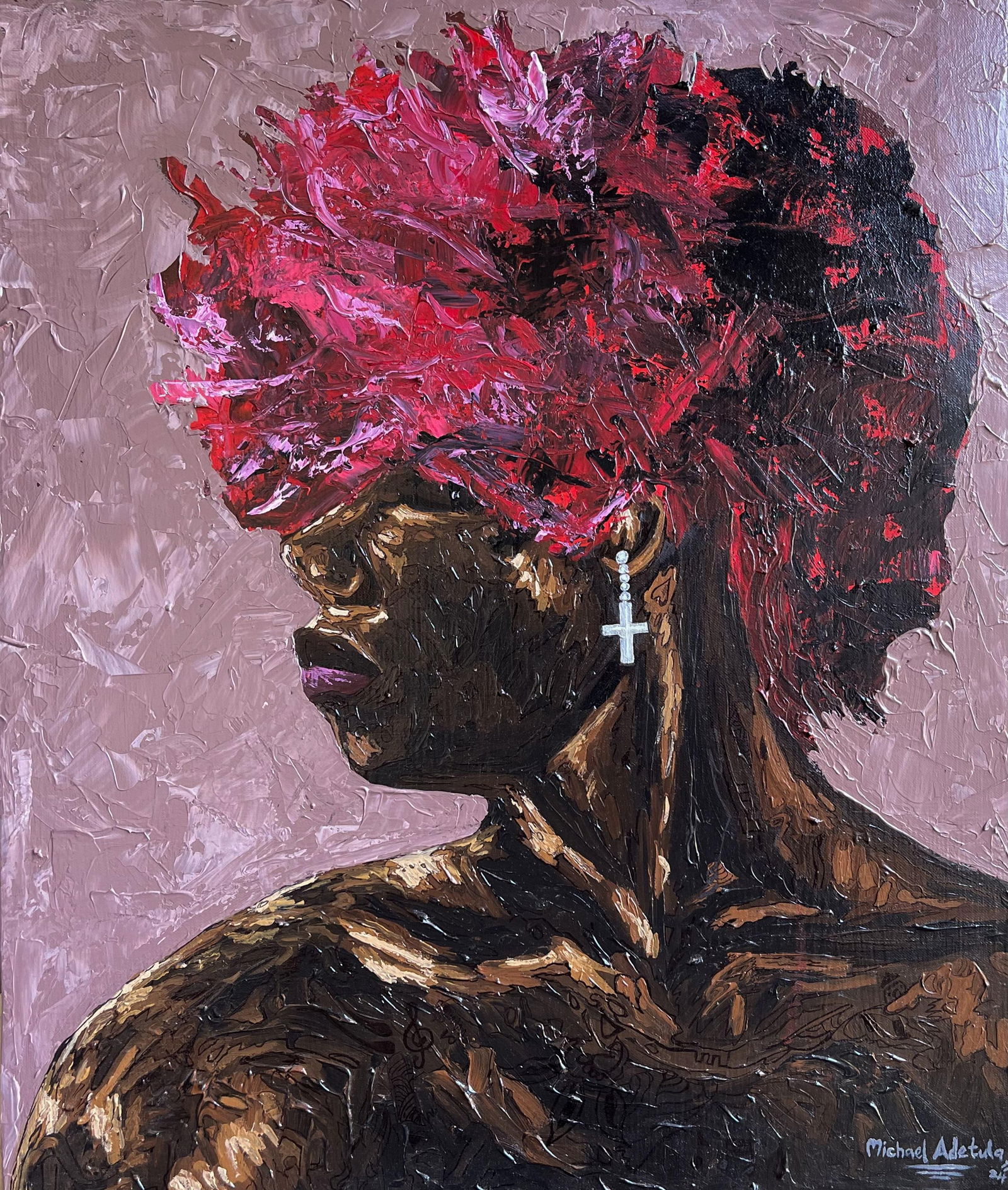 Michael Adetula, Cast Aside 2 -21st Century Contemporary, Figurative Portrait Africa Modern Woman, - 2