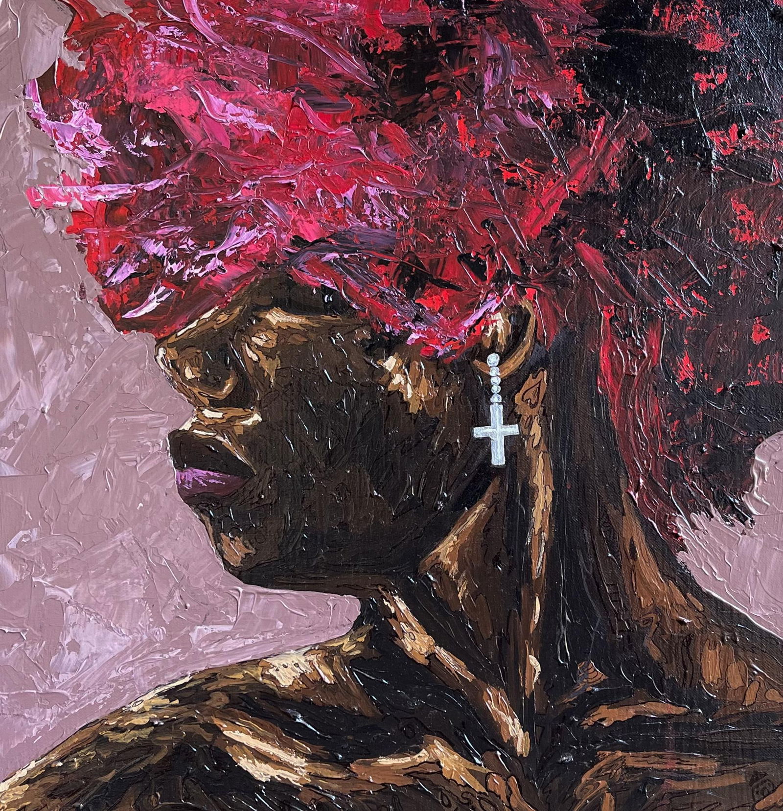 Michael Adetula, Cast Aside 2 -21st Century Contemporary, Figurative Portrait Africa Modern Woman, - 5