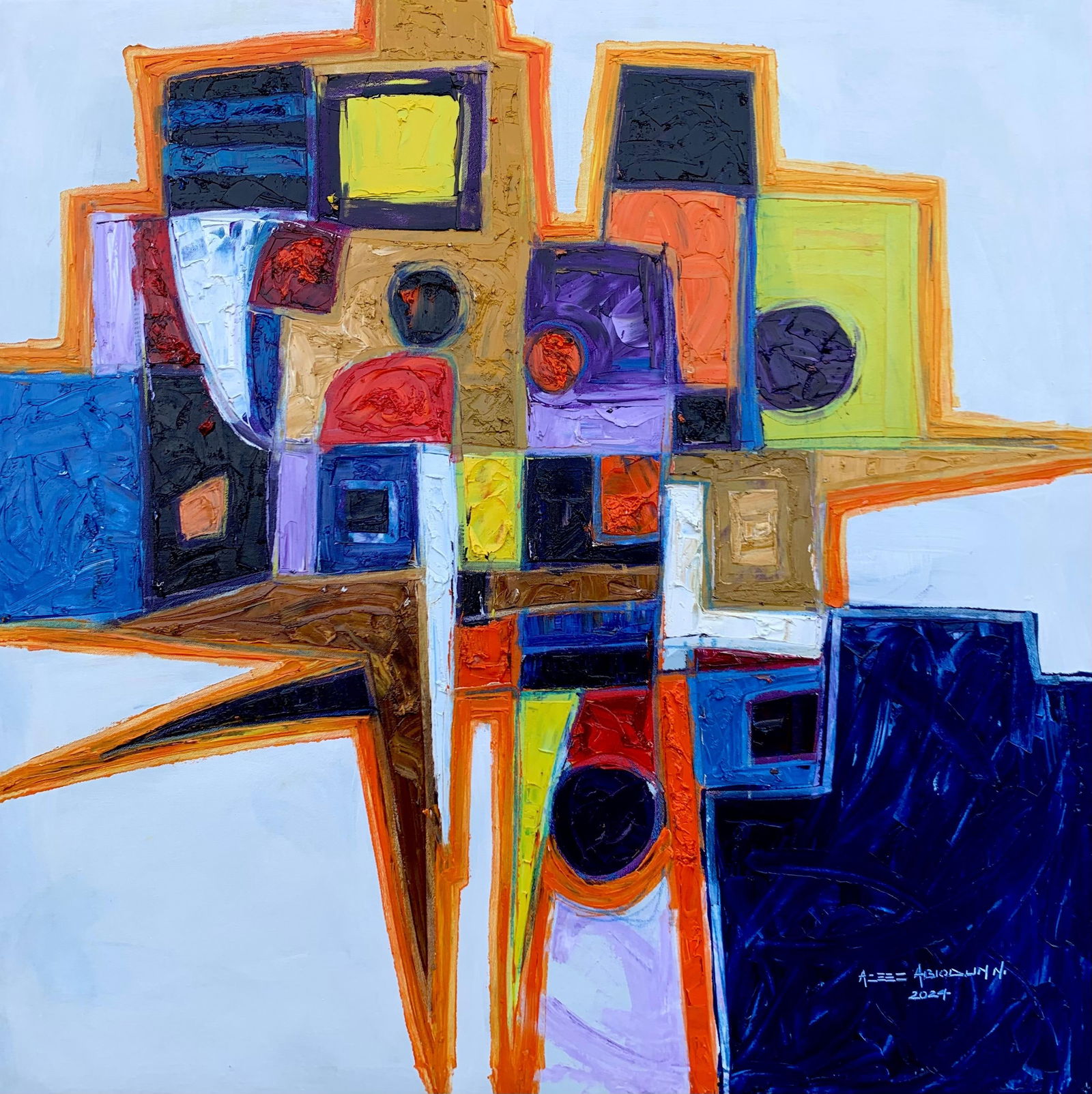 Abiodun Nafiu Azeez, Rebirth - 21st Century, Contemporary, Figurative, Impasto, Impressionism, 2024 - 11