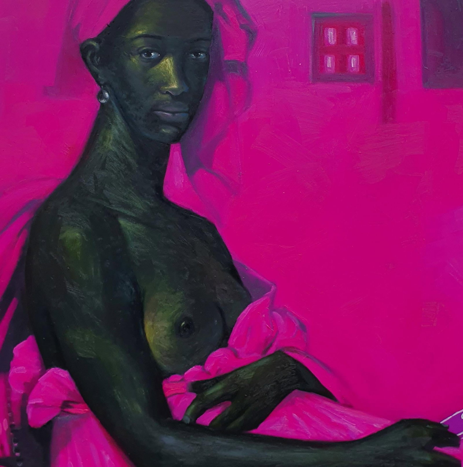 Ajegbomogun Damilola, Lady With the Pearl Earring -21st Century, Contemporary, Figurative - 4