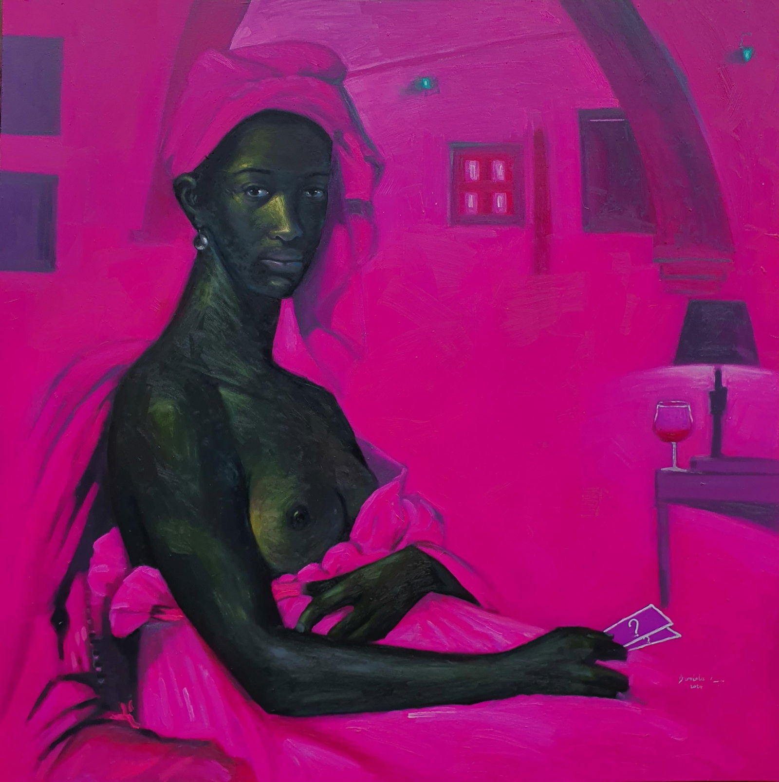 Ajegbomogun Damilola, Lady With the Pearl Earring -21st Century, Contemporary, Figurative - 5