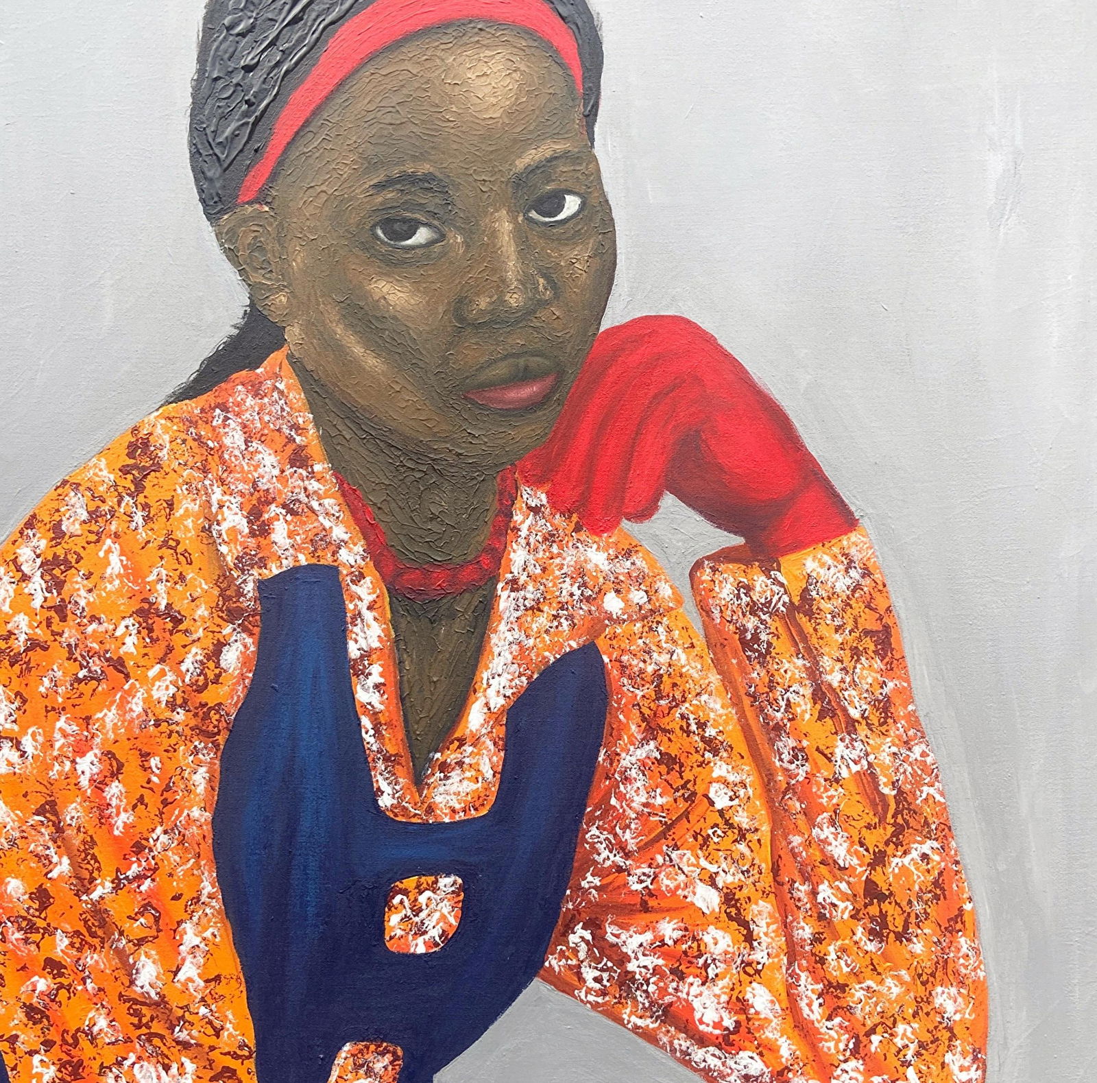 Olaniyi Timothy, While I Wait 1 - 21st Century, Contemporary, Figurative, Portrait, Women, Love, - 3