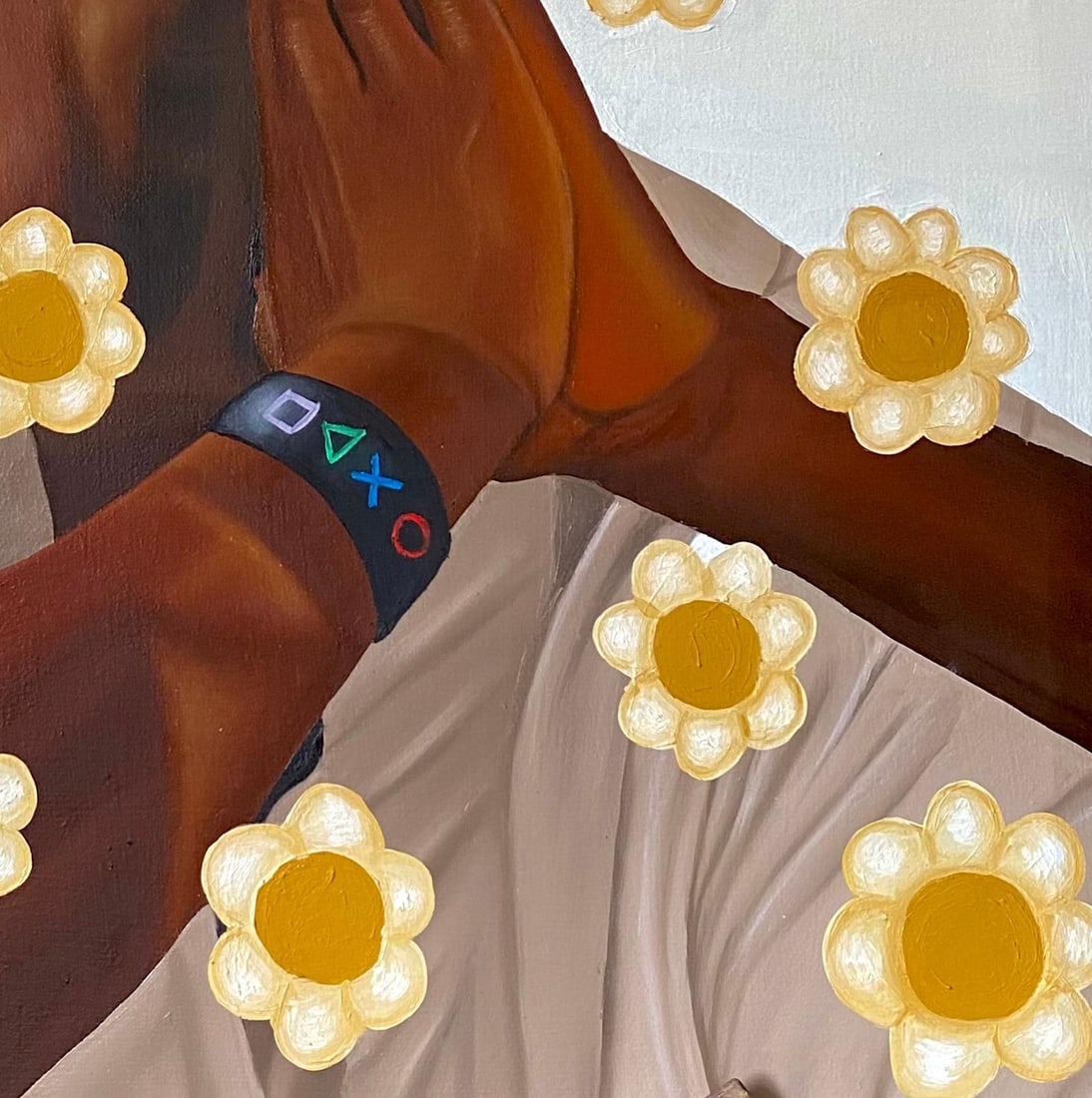 Tolulope Adigbo, Psalm 121 -21st Century Contemporary, Figurative Portrait, Religious, Floral, 2024 - 7