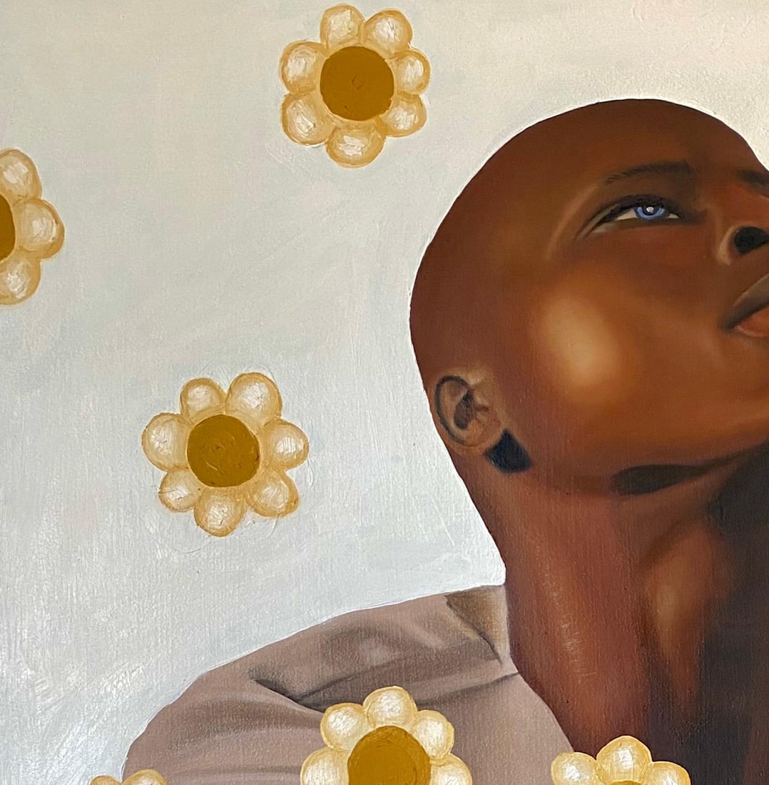 Tolulope Adigbo, Psalm 121 -21st Century Contemporary, Figurative Portrait, Religious, Floral, 2024 - 5