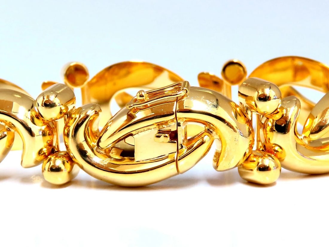 Iconic Link Wide Bracelet 14kt gold** - 4