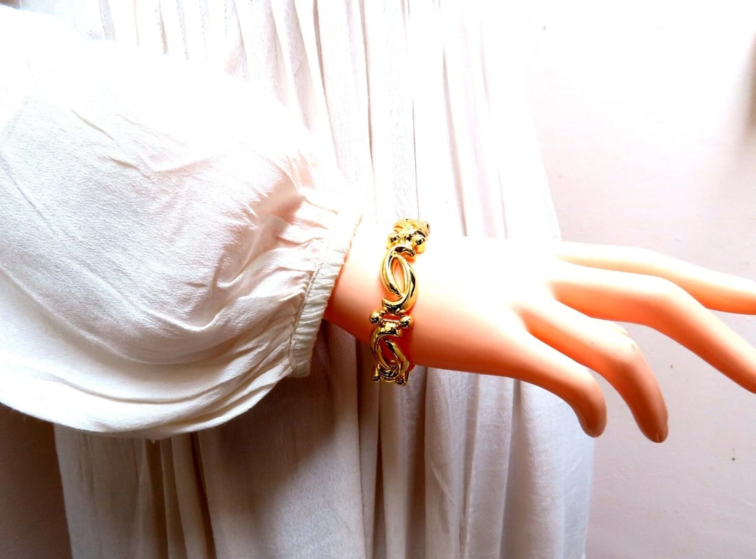 Iconic Link Wide Bracelet 14kt gold** - 8
