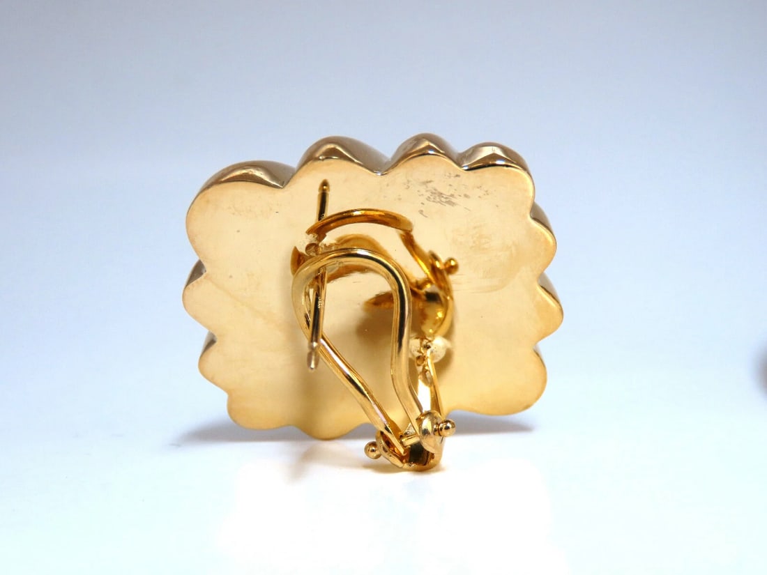 14kt Gold Clip earrings Crest Classic** - 3