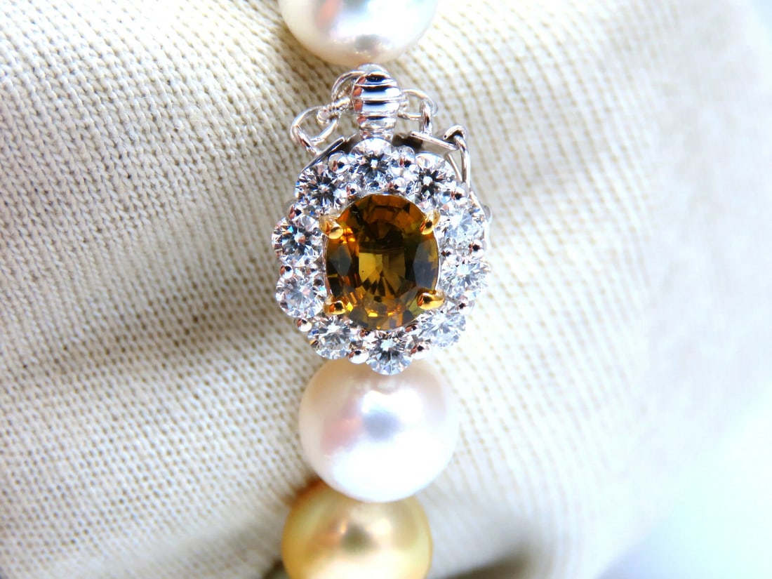 GIA certified Natural Multicolor Tahitian Saltwater Pearls necklace 11.7m 14k** - 6