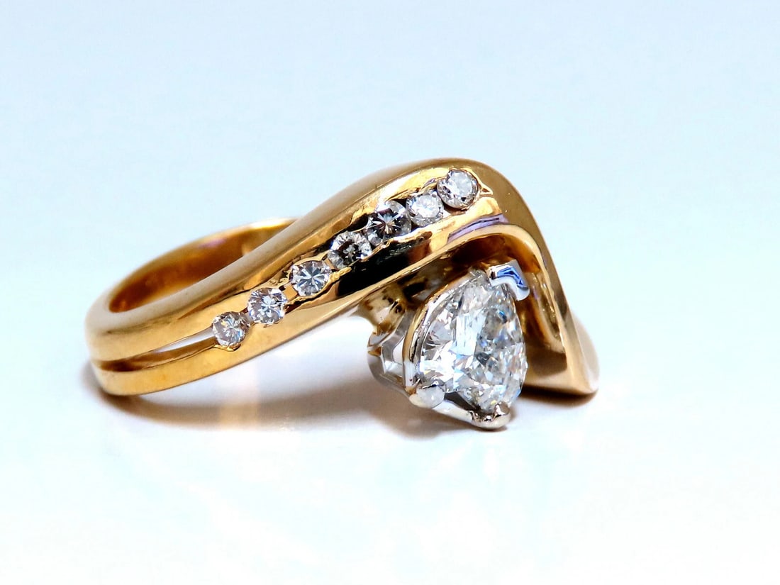 GIA certified .61ct Natural Heart Diamond Ring 14kt Classic G/I1** - 3